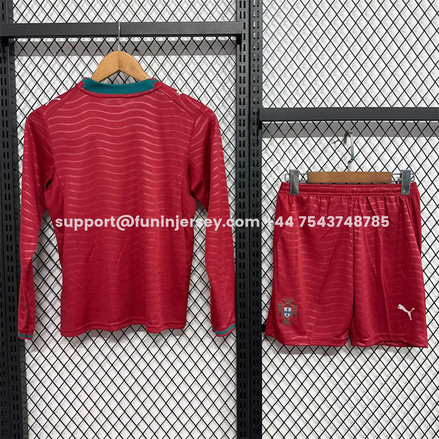 Funinjersey-Portugal 2026 Home Long Sleeves Kids Kit