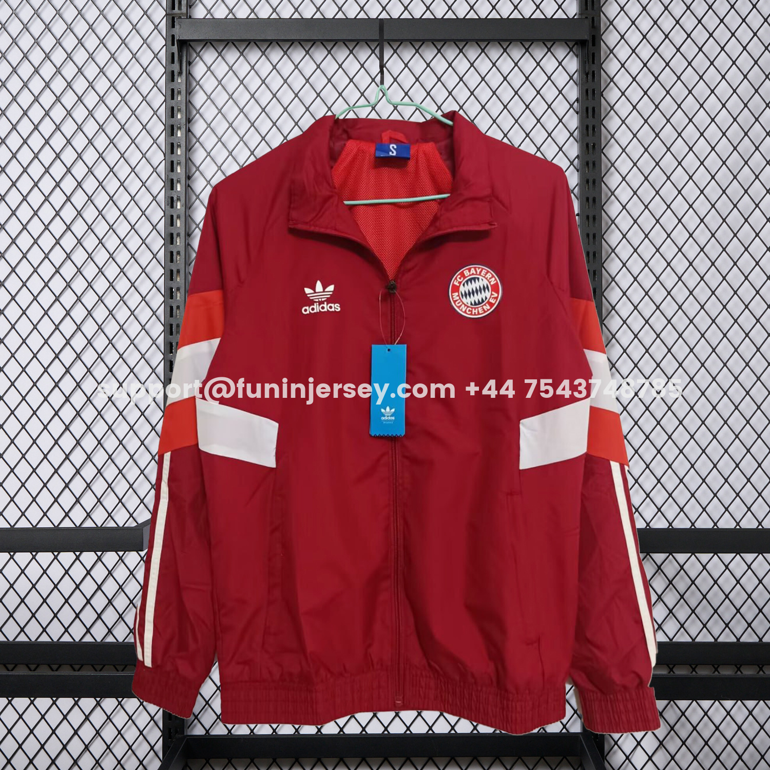 Funinjersey-Bayern Munich 25-26 Terrace Icon Windbreaker Jacket - Red