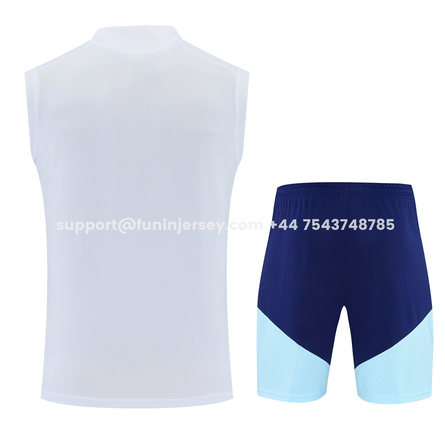 Funinjersey-Argentina 2026 Vest Training Set - White Vest and Blue Shorts
