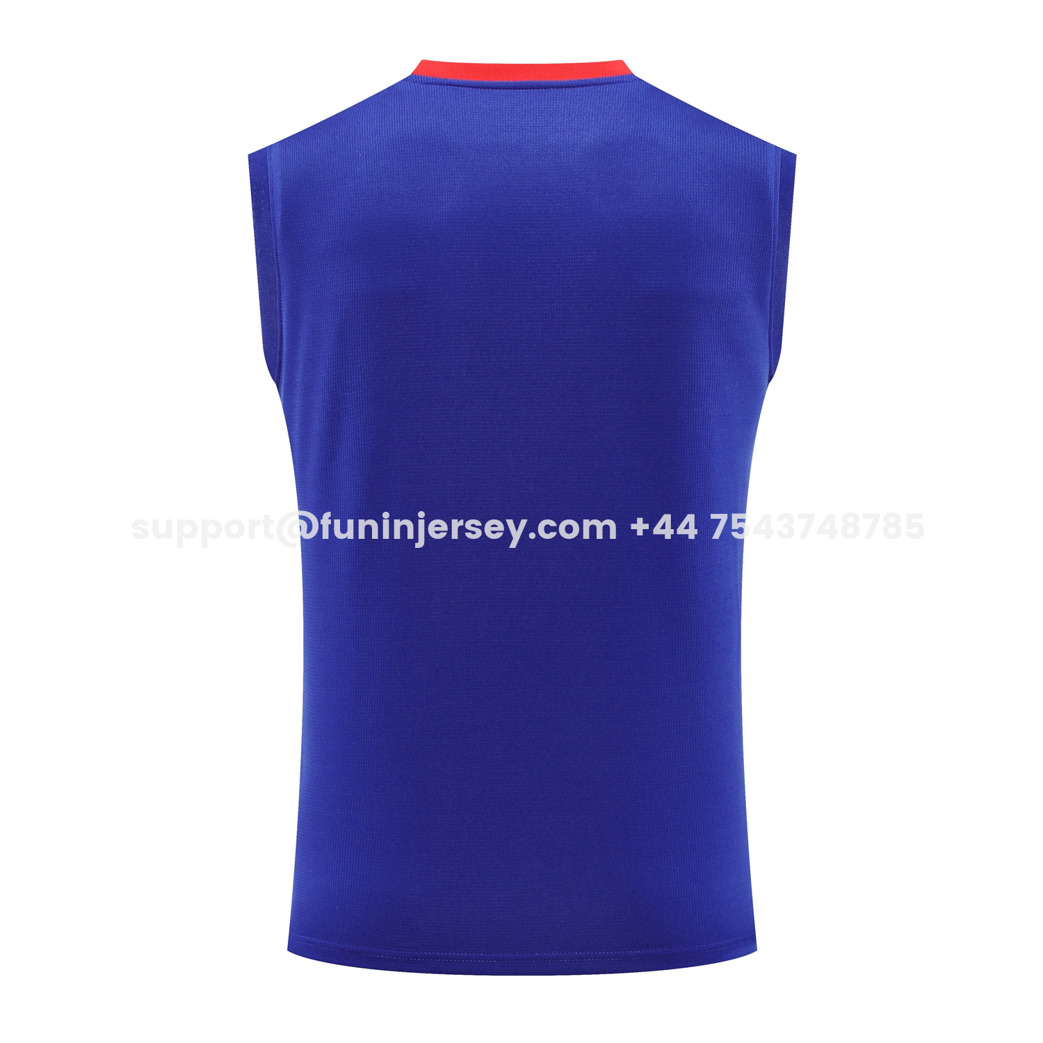 Funinjersey-RB Leipzig 25-26 Vest Training Set - Blue With Red Top & Dark Blue Pants