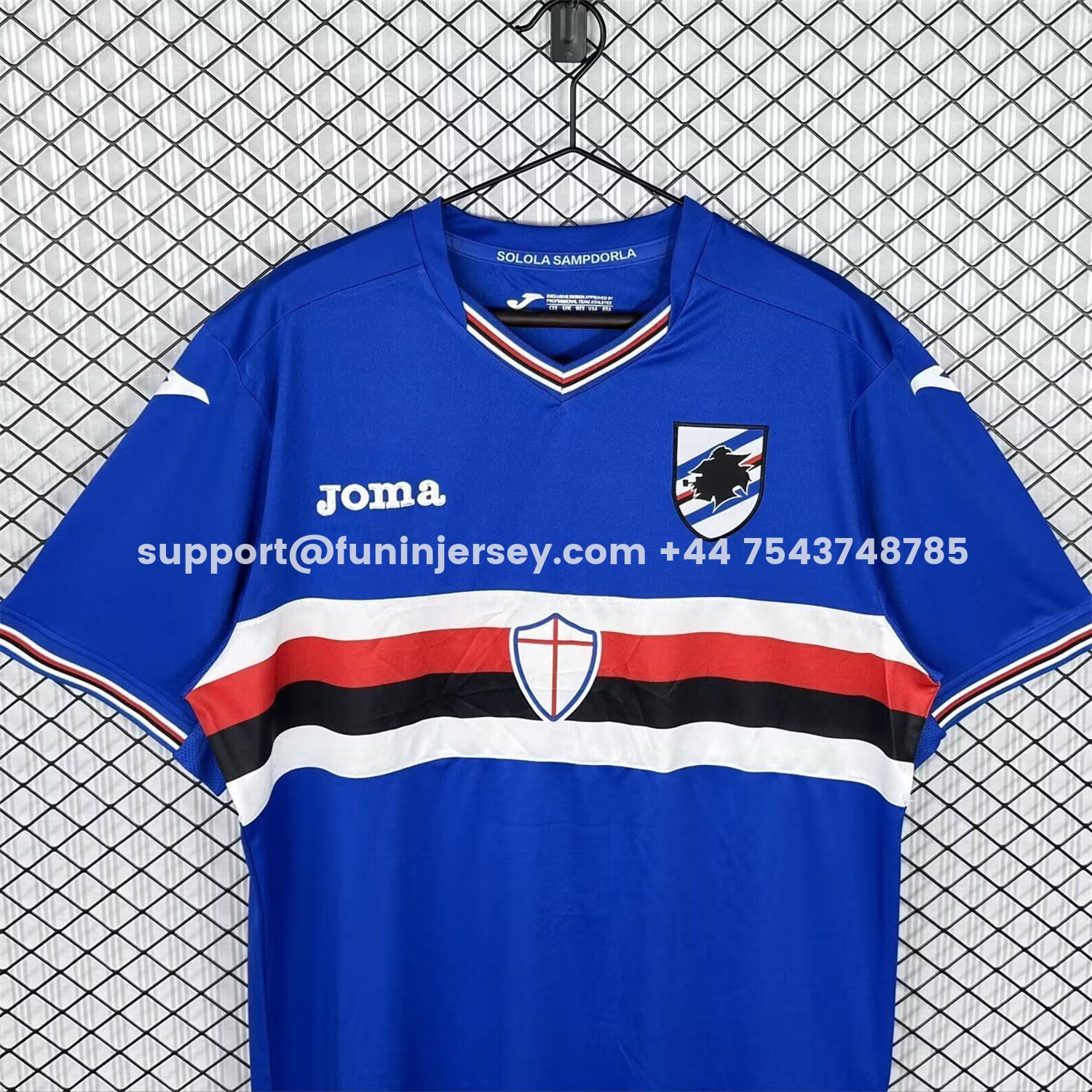 Funinjersey-Retro Sampdoria 2016-17 Home Jersey
