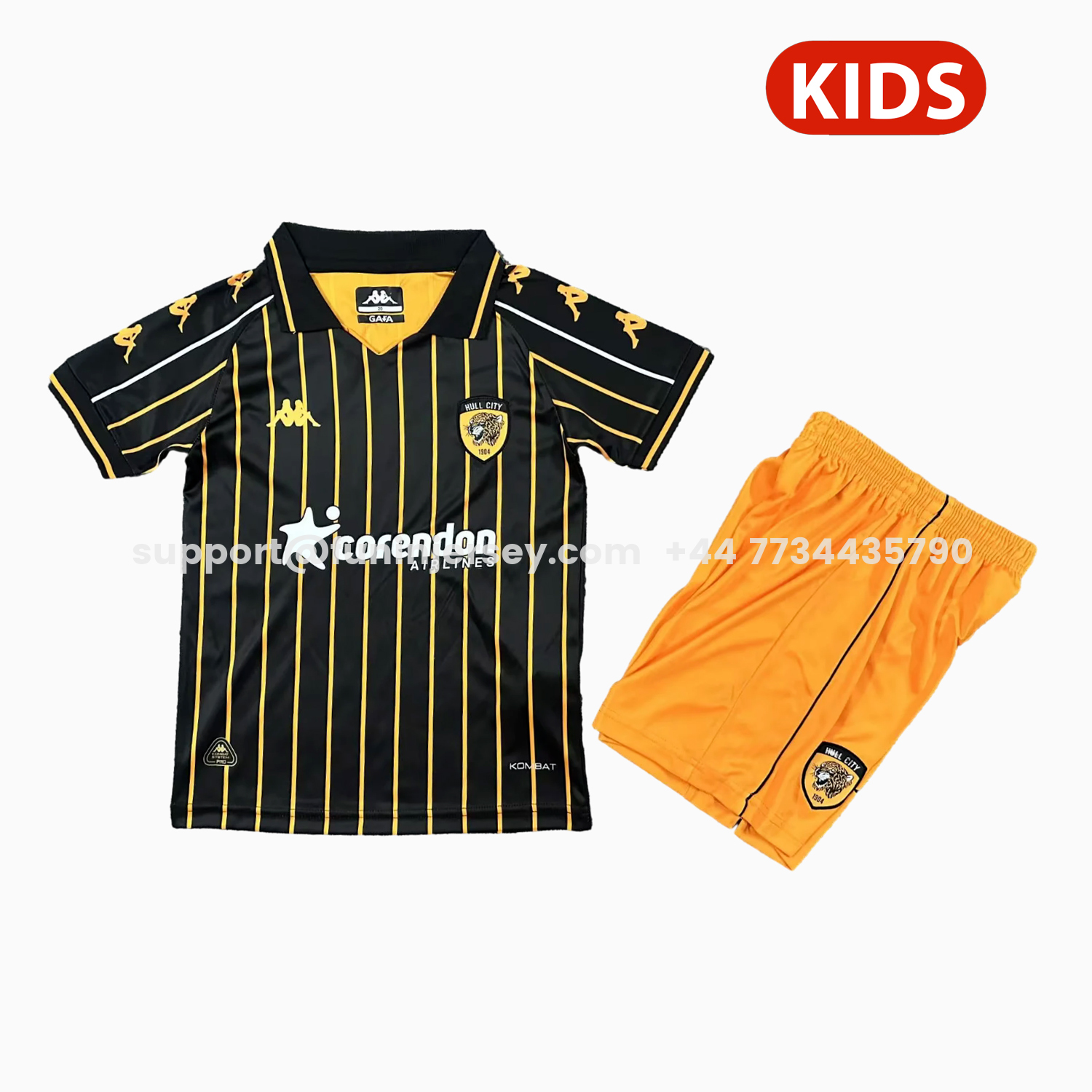Funinjersey-Hull City 25-26 Away Kids Kit
