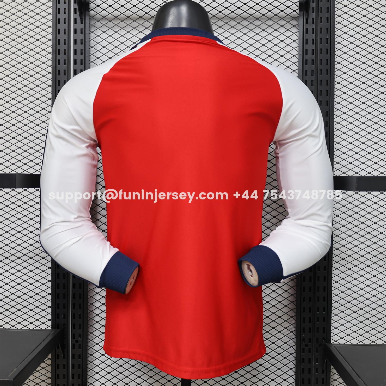 Funinjersey-Arsenal 25-26 Red With White Casual Long Sleeves Jersey - Player Version