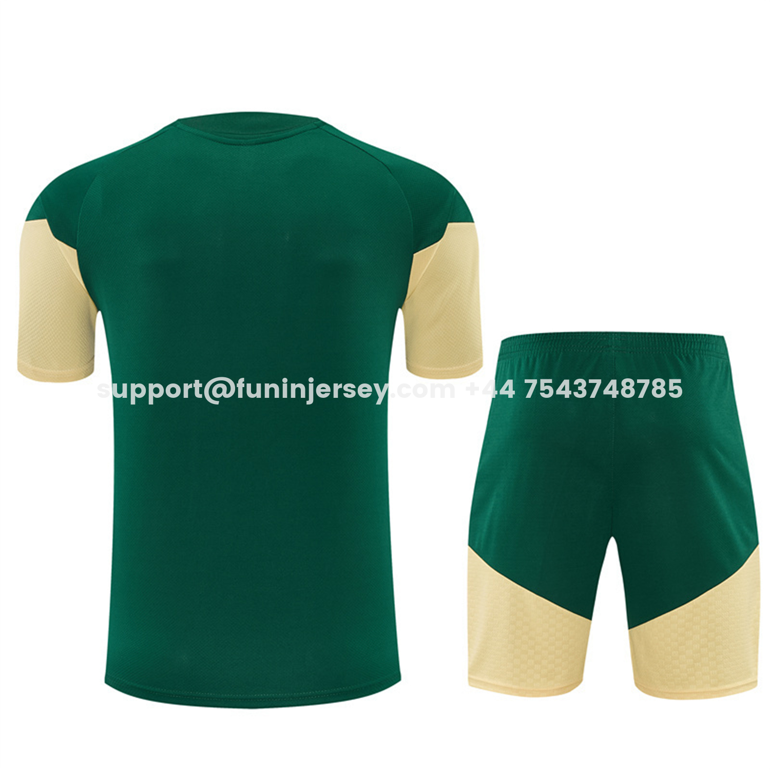 Funinjersey-Real Madrid 26-27 Kids Short-Sleeve Training Set - Green Top & Green Shorts