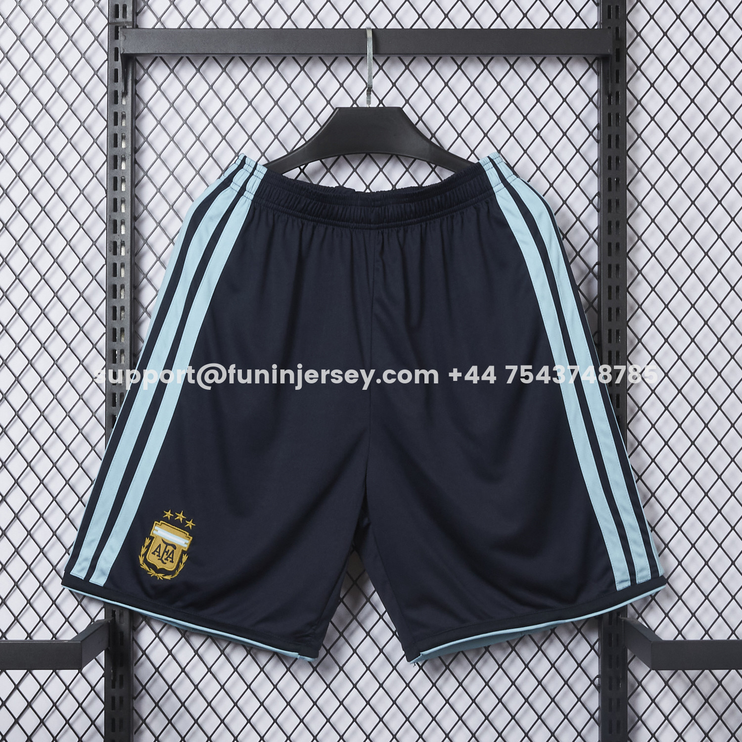 Funinjersey-Argentina 2026 Home Black Shorts - Fans Version