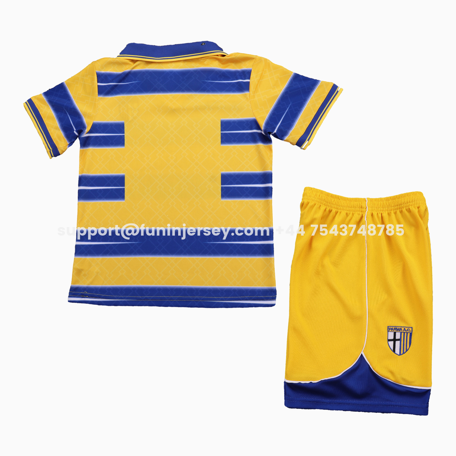 Funinjersey-Retro Parma 1998-99 Home Kids Kit