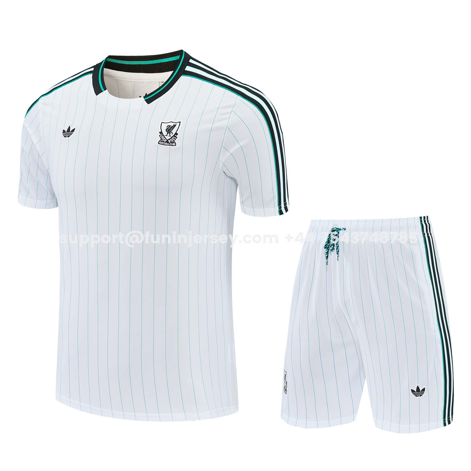 Funinjersey-Liver.pool 25-26 Retro Style Short-Sleeve Training Set - Colors Top & Colors Pants