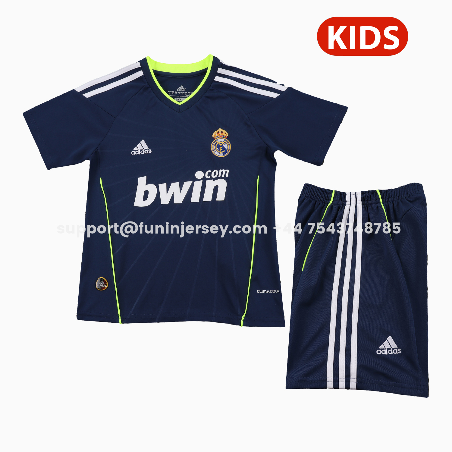 Funinjersey-Retro Real Madrid 2010-11 Away Kids Kit