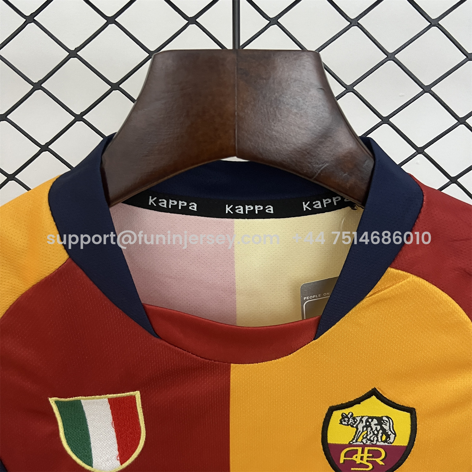 Funinjersey-Retro Roma 2001-02 Home Kids Kit
