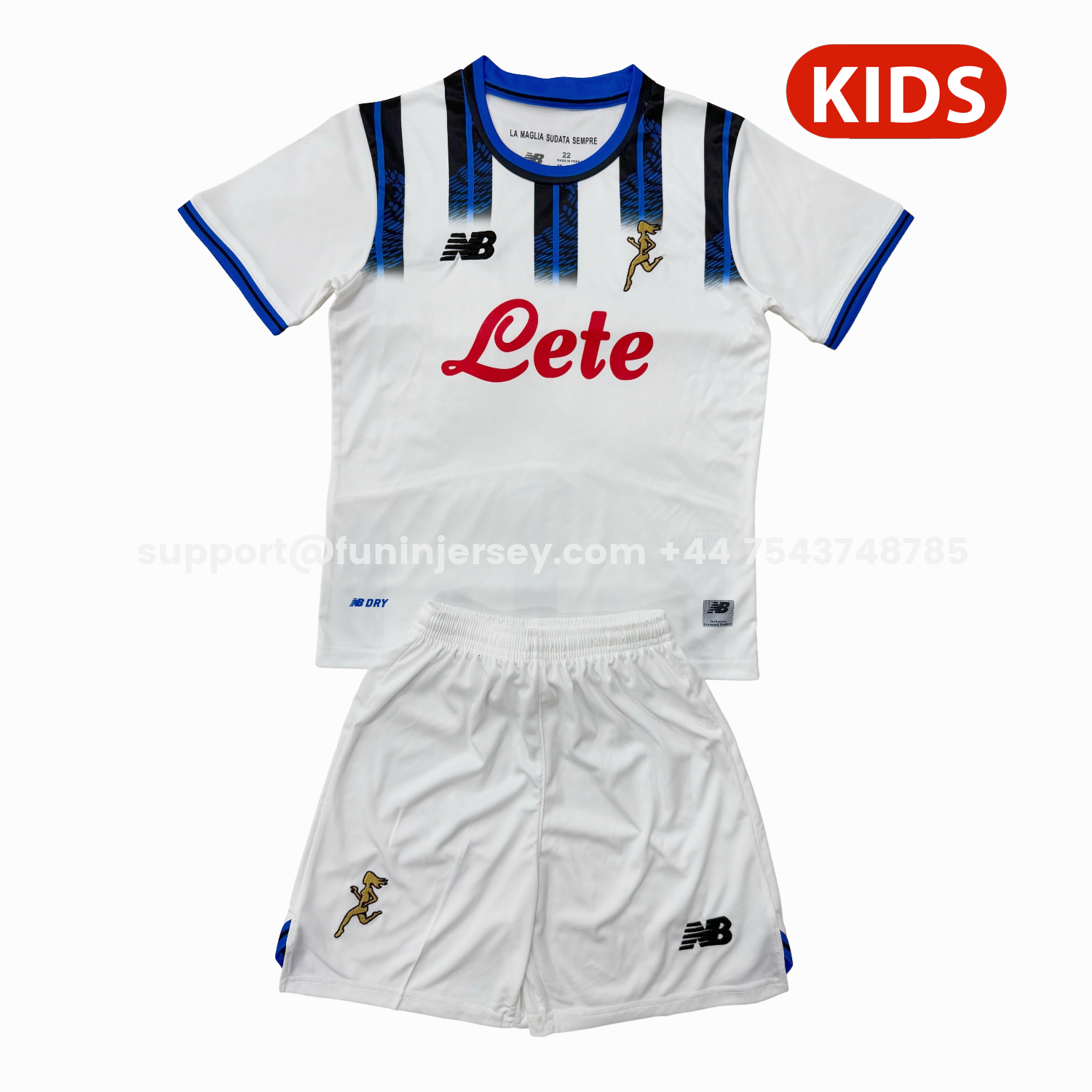 Funinjersey-Atalanta 25-26 Away Kids Kit
