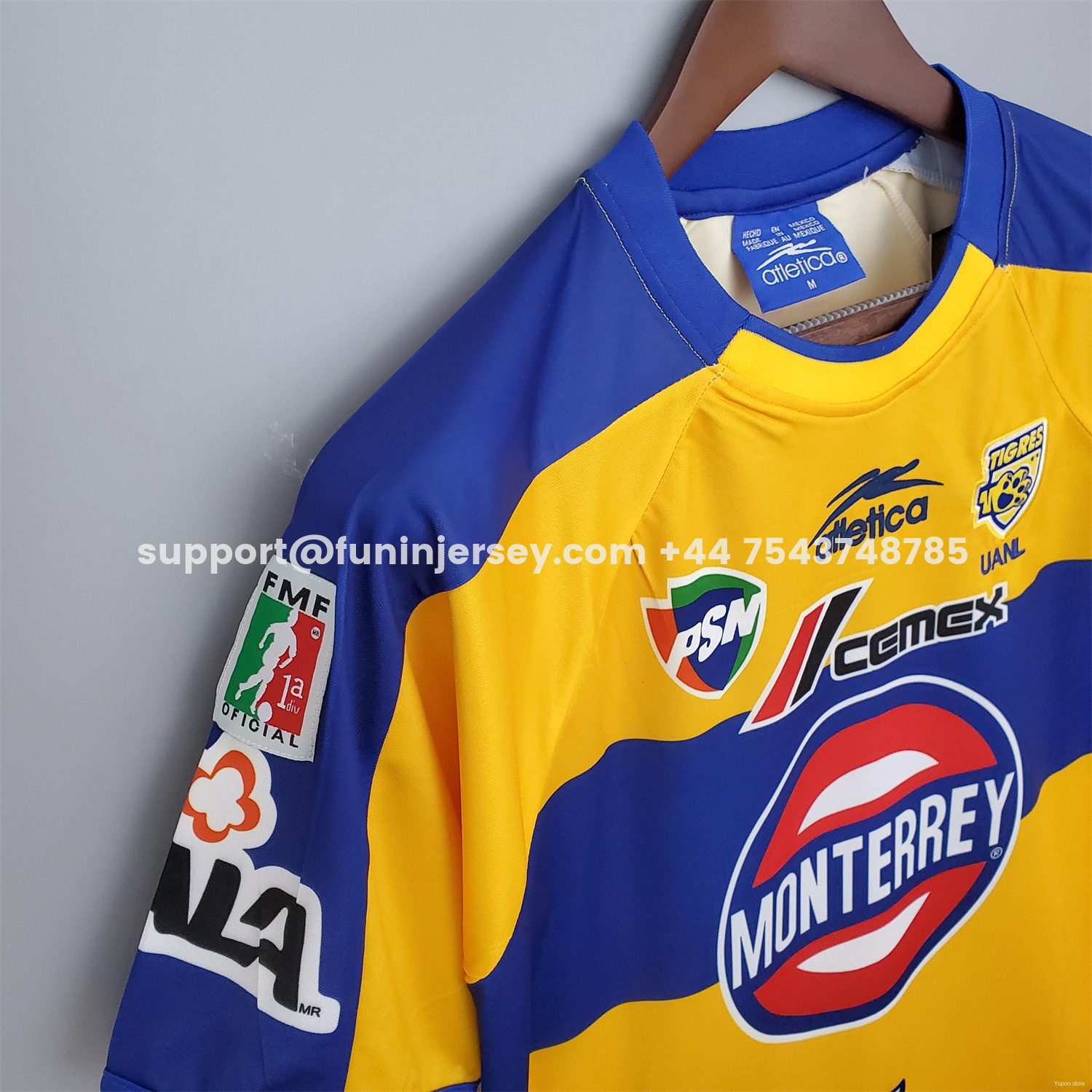 Funinjersey-Retro Tigres UANL 2001-02 Home Jersey