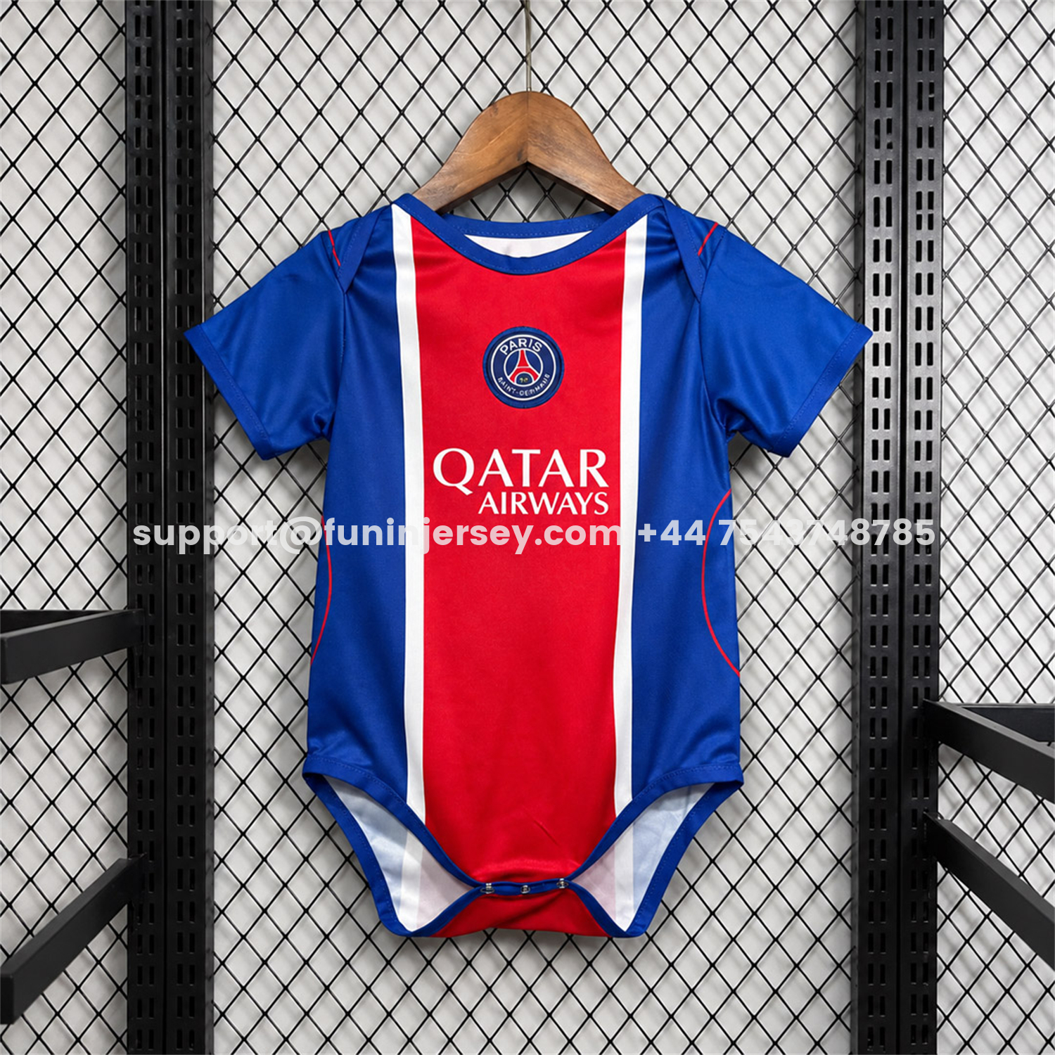 Funinjersey-Paris Saint-Germain PSG 26-27 Home Baby Crawling Suit