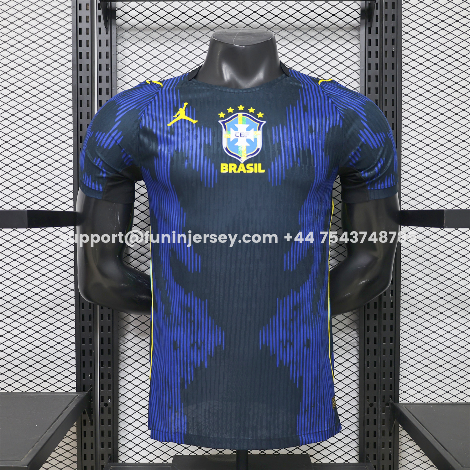 Funinjersey-Brazil 2026 Away Blue Jersey - Player Version