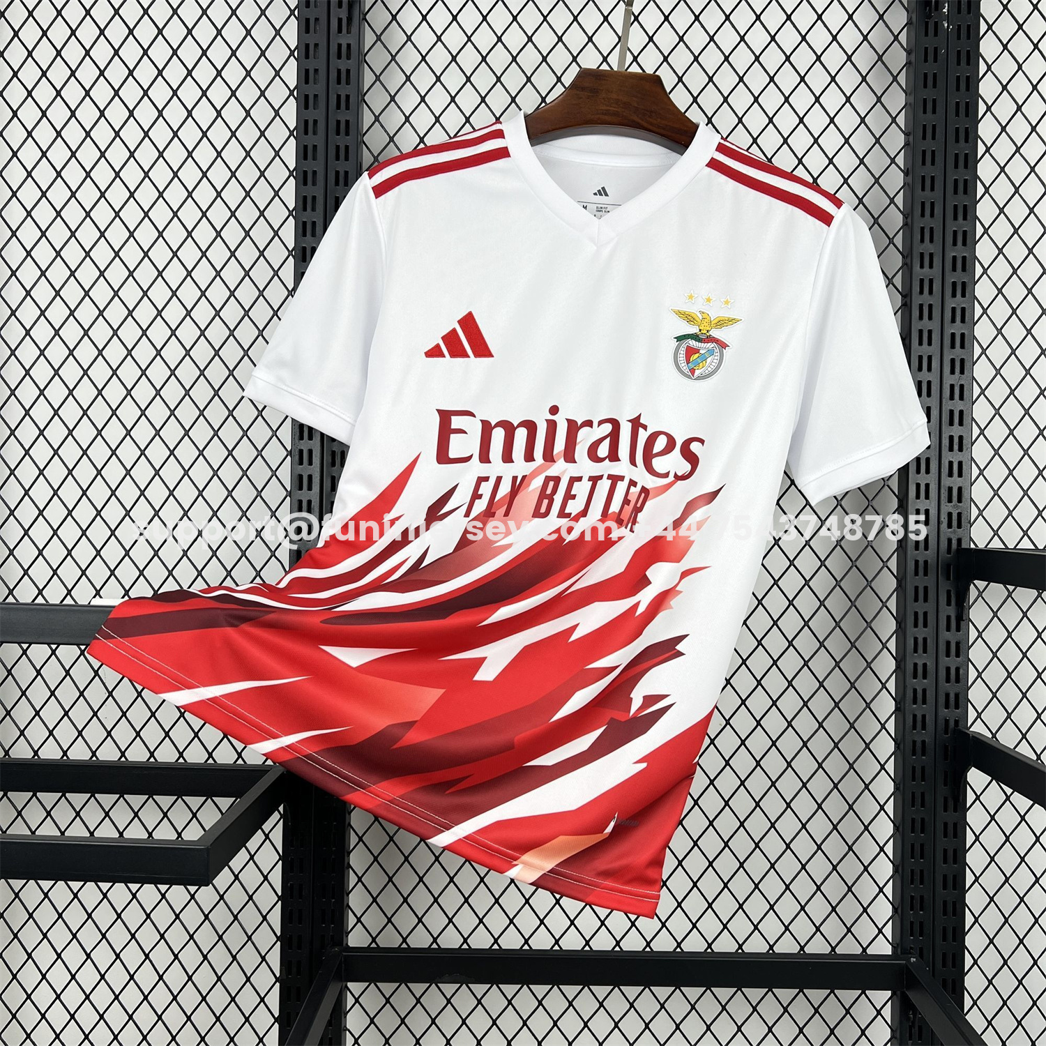 Funinjersey-Benfica 25-26 Red And White Jersey - Fans Version
