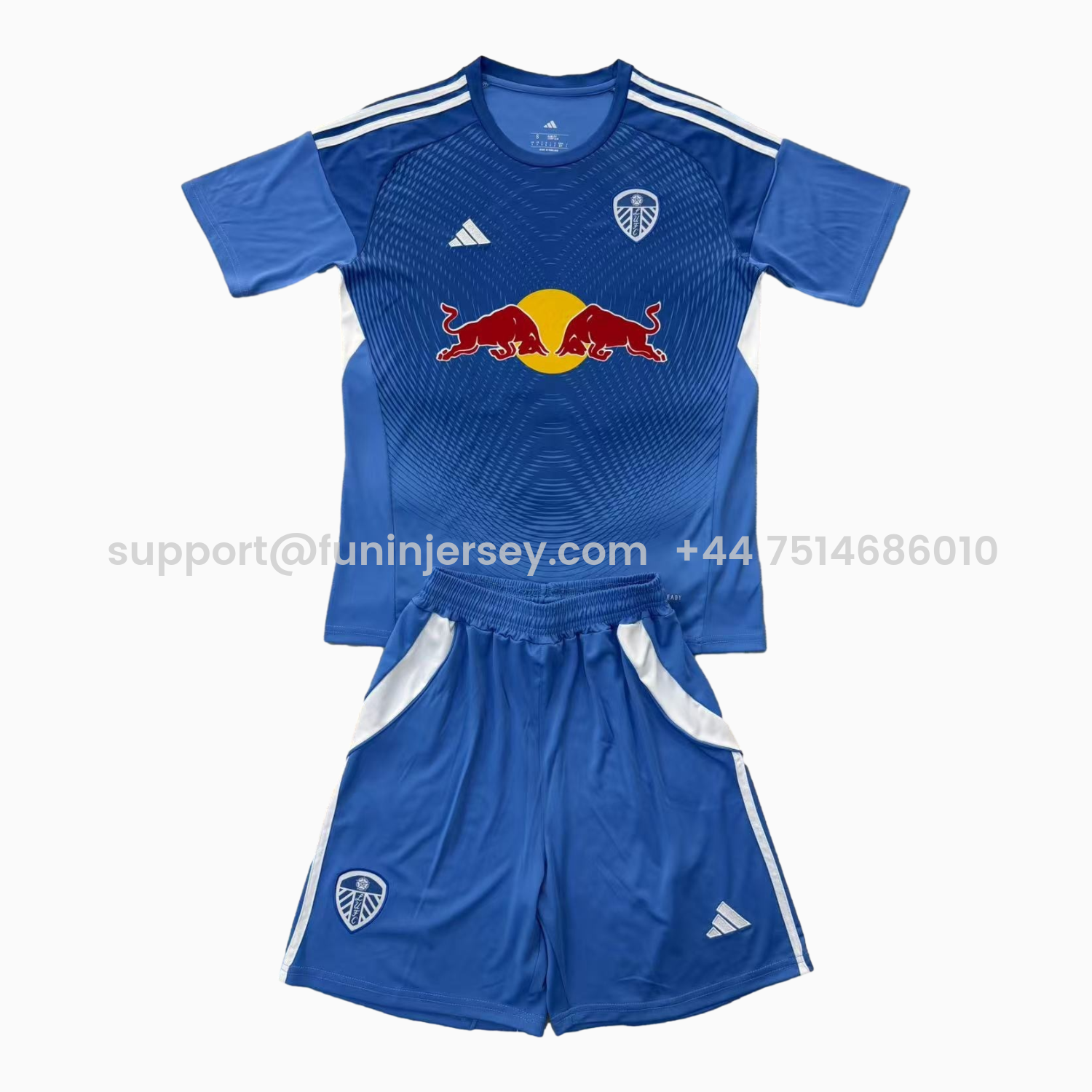 Funinjersey-Leeds United 25-26 Blue Goalkeeper Men's Adult Jersey Set - Fans Version