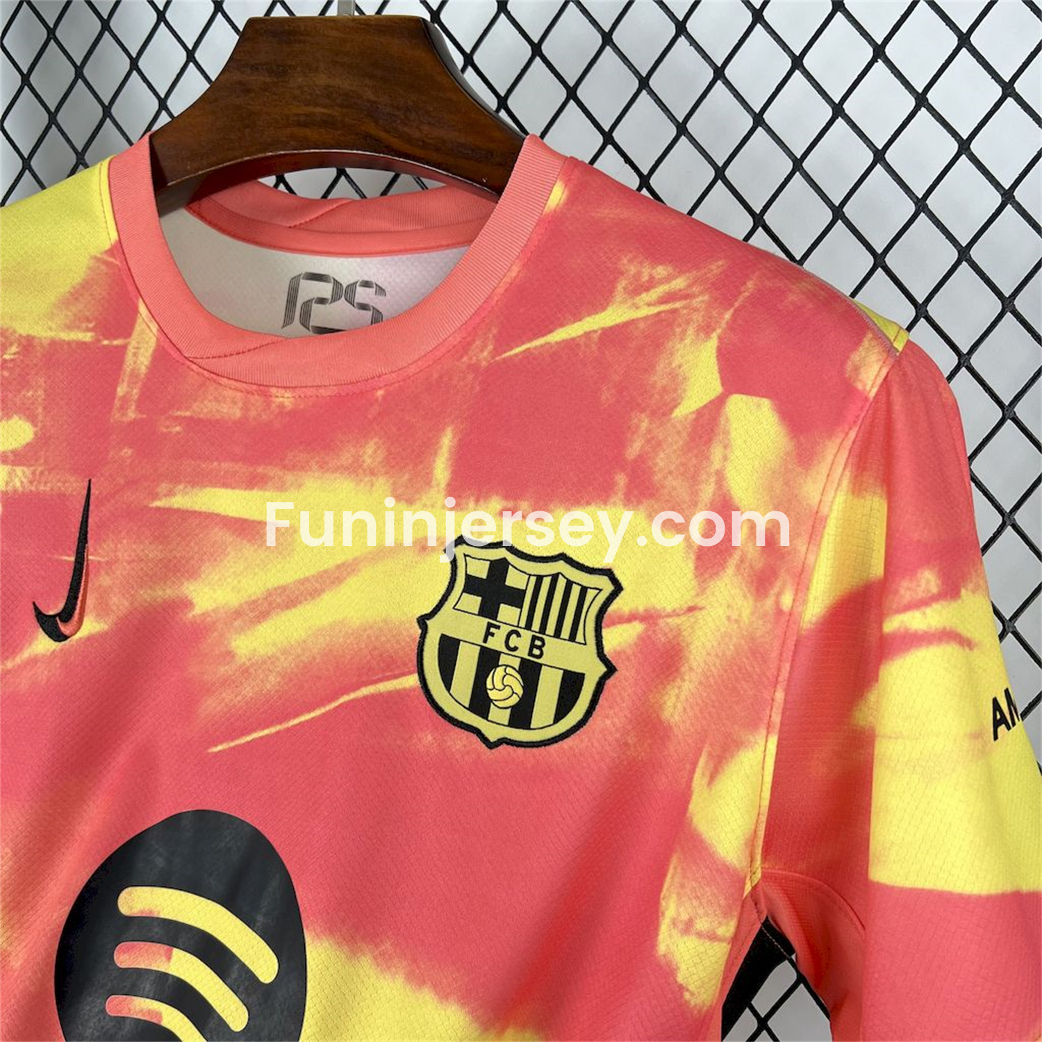 Funinjersey-Barcelona 25-26 Yellow and Orange Camouflage Jersey - Fans Version
