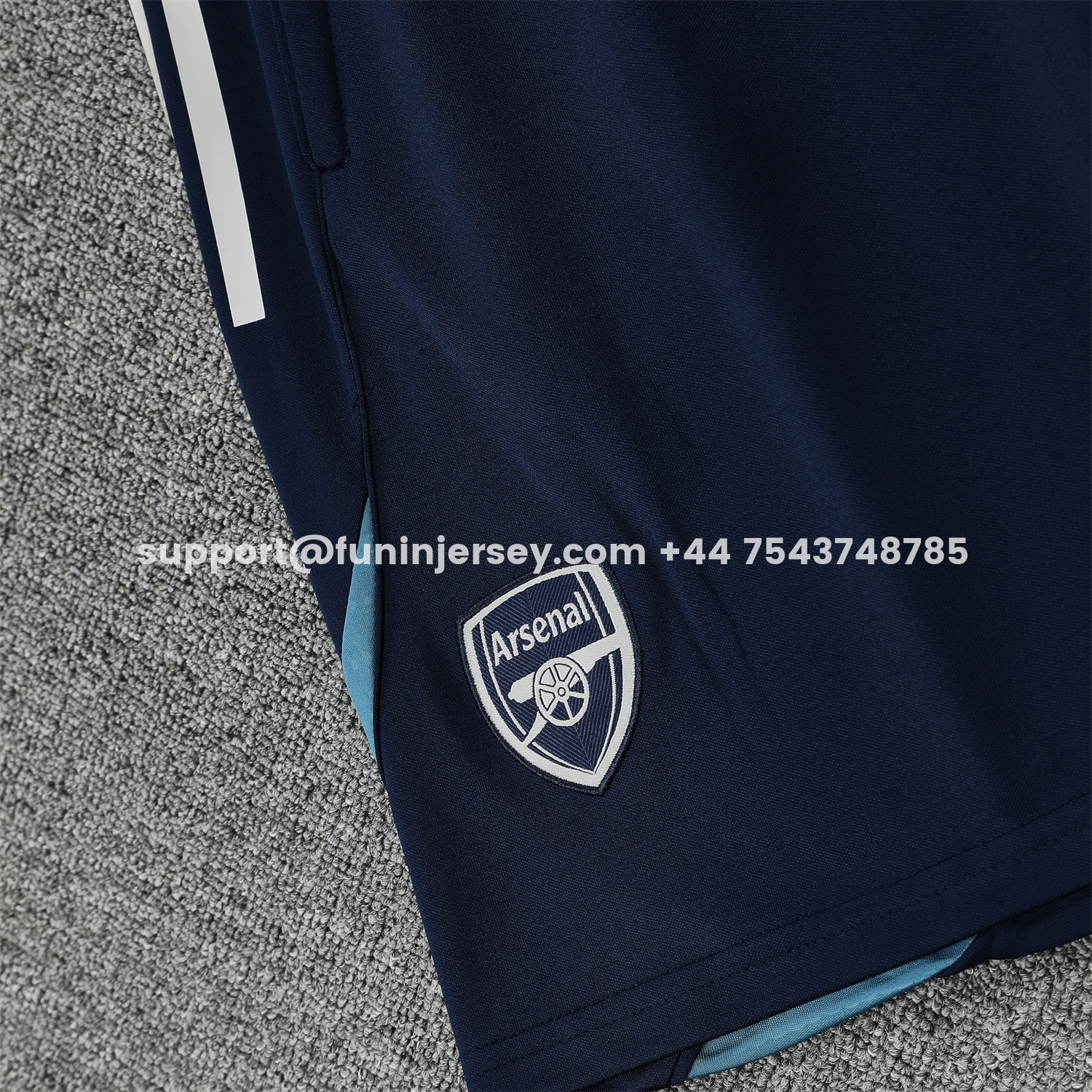 Funinjersey-Arsenal 25-26 Vest Training Set - Deep Blue Vest and Shorts