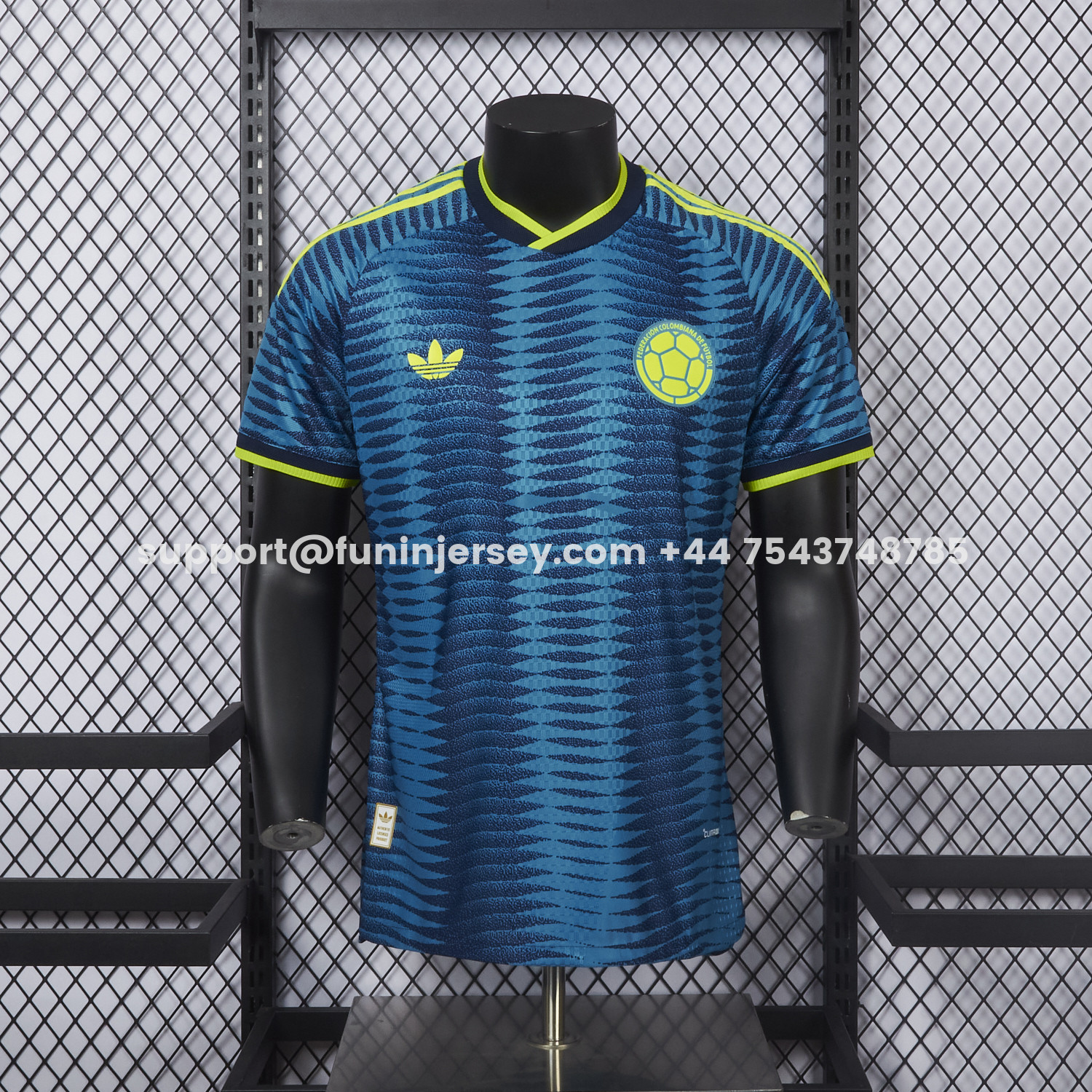 Funinjersey-Colombia 2026 Away Blue Jersey - Player Version