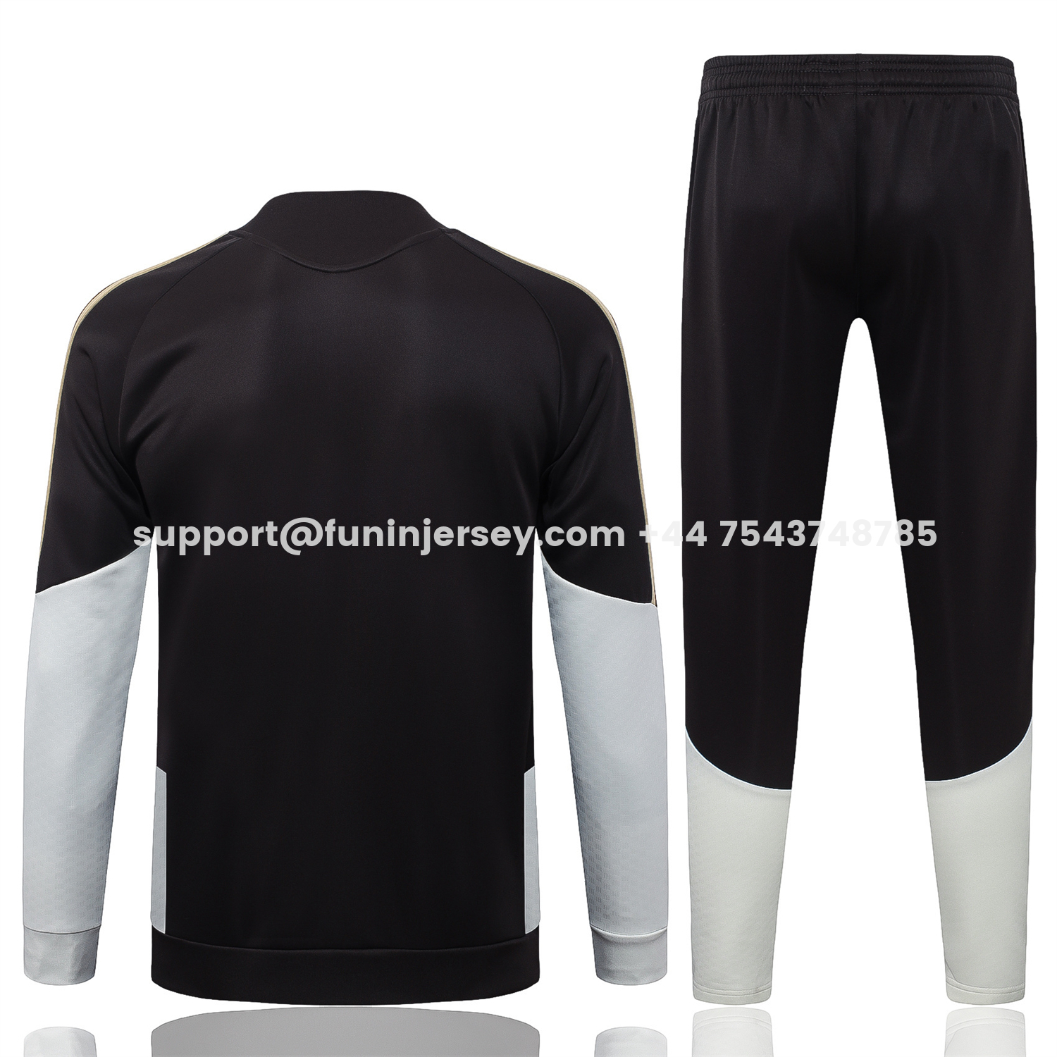 Funinjersey-Flamengo 2026 Jacket Training Tracksuit - Black With White Jackets & Pants