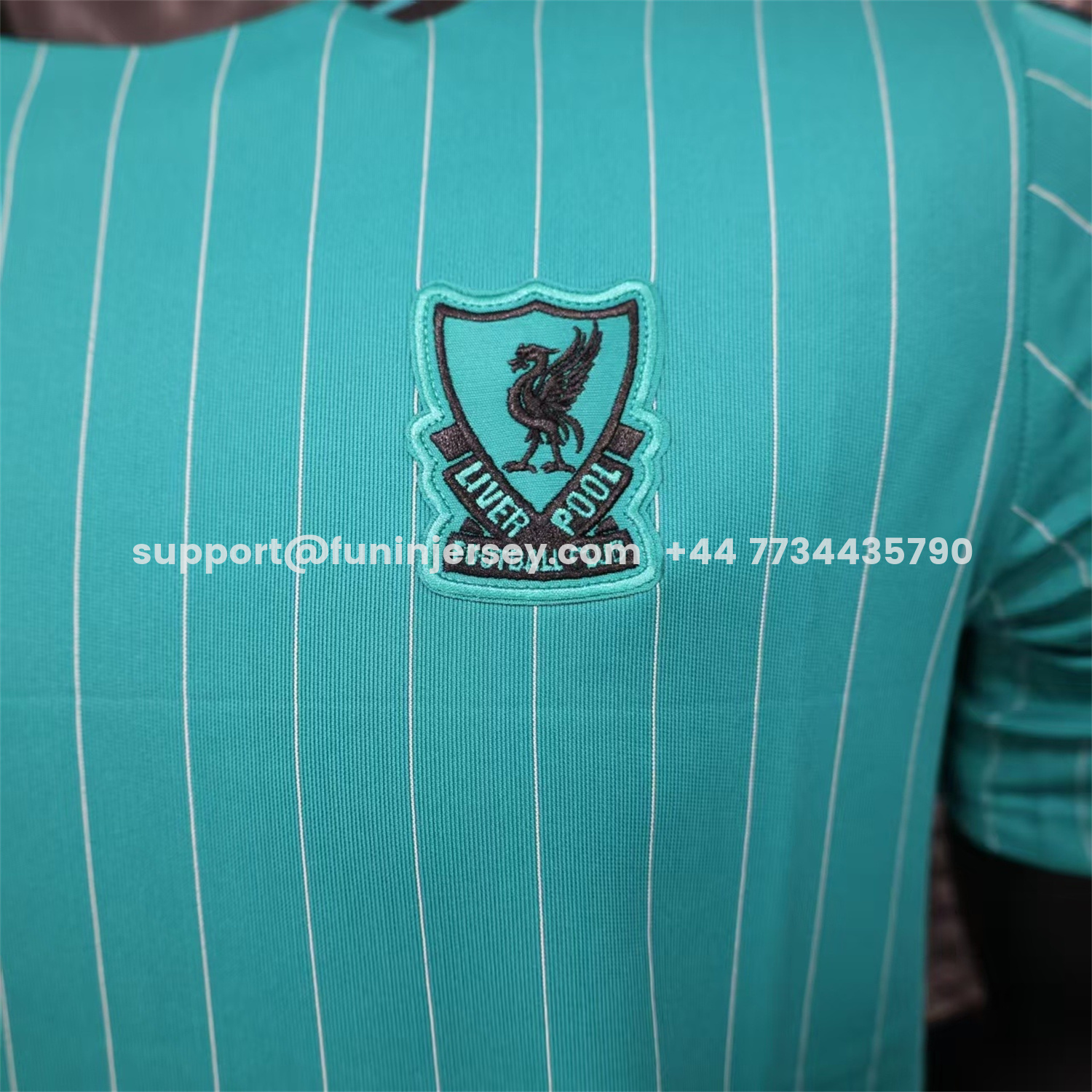 Funinjersey-Liver.pool 25-26 Icon Range Travel Special Edition Cyan Jersey - Player Version