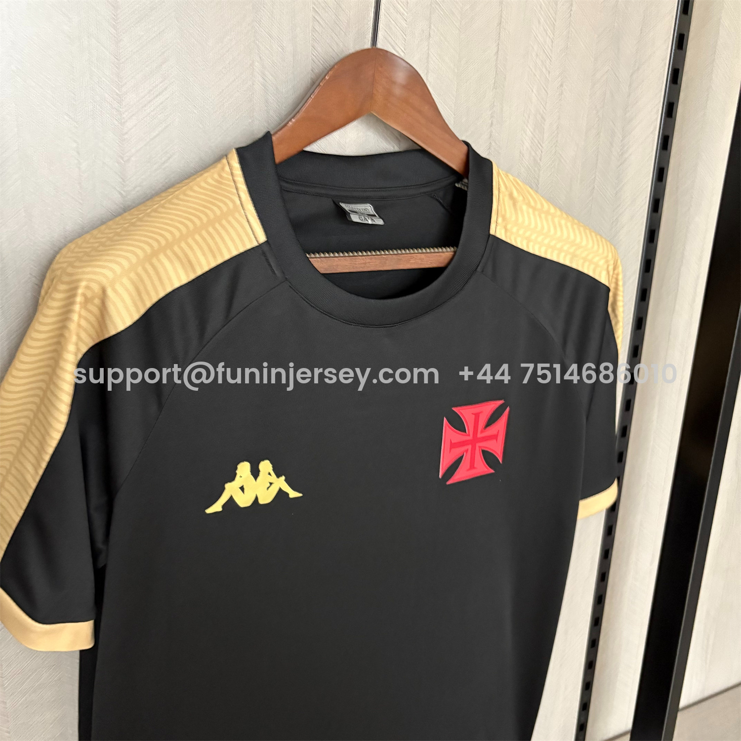 Funinjersey-Vasco da Gama 25-26 Black Training Jersey - Fans Version