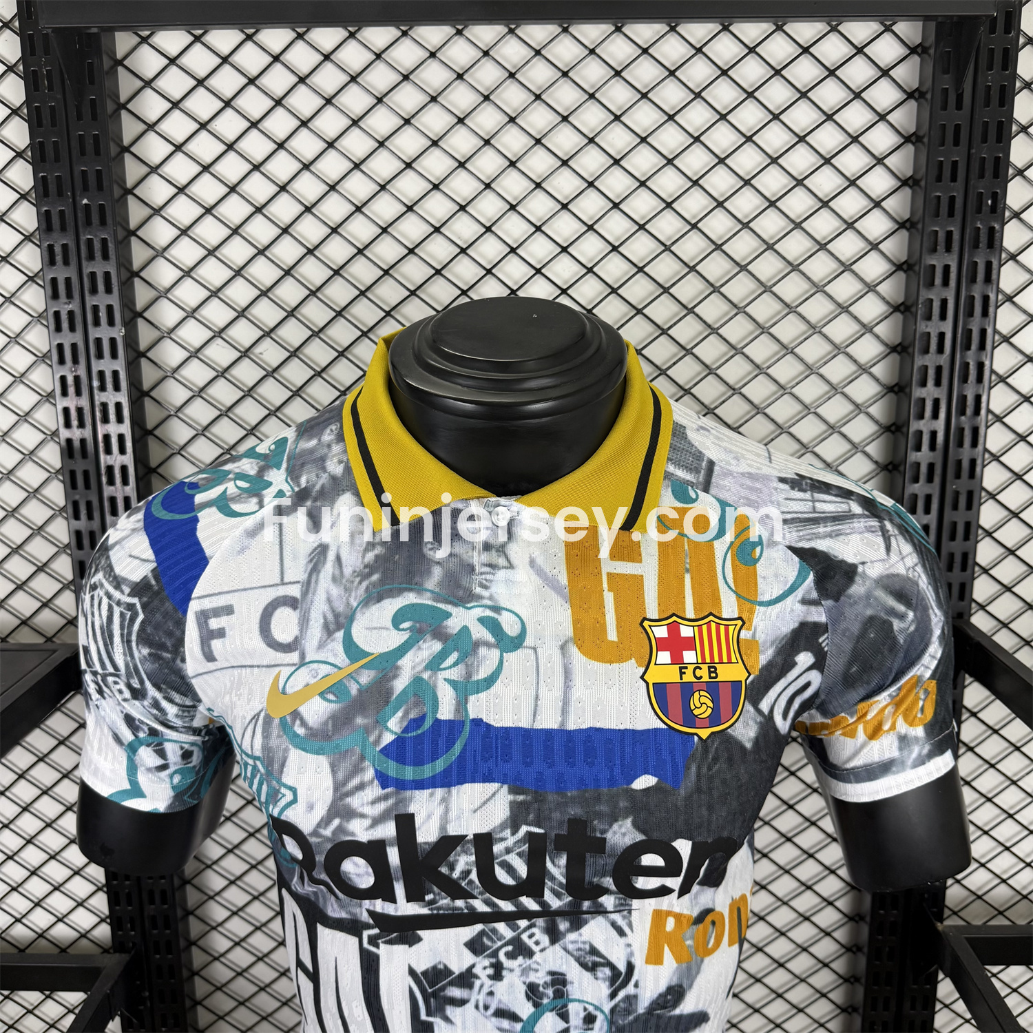 Funinjersey-Barcelona 25-26 Ronaldinho Photo Collage Style POLO Colorful Special Jersey - Player Version