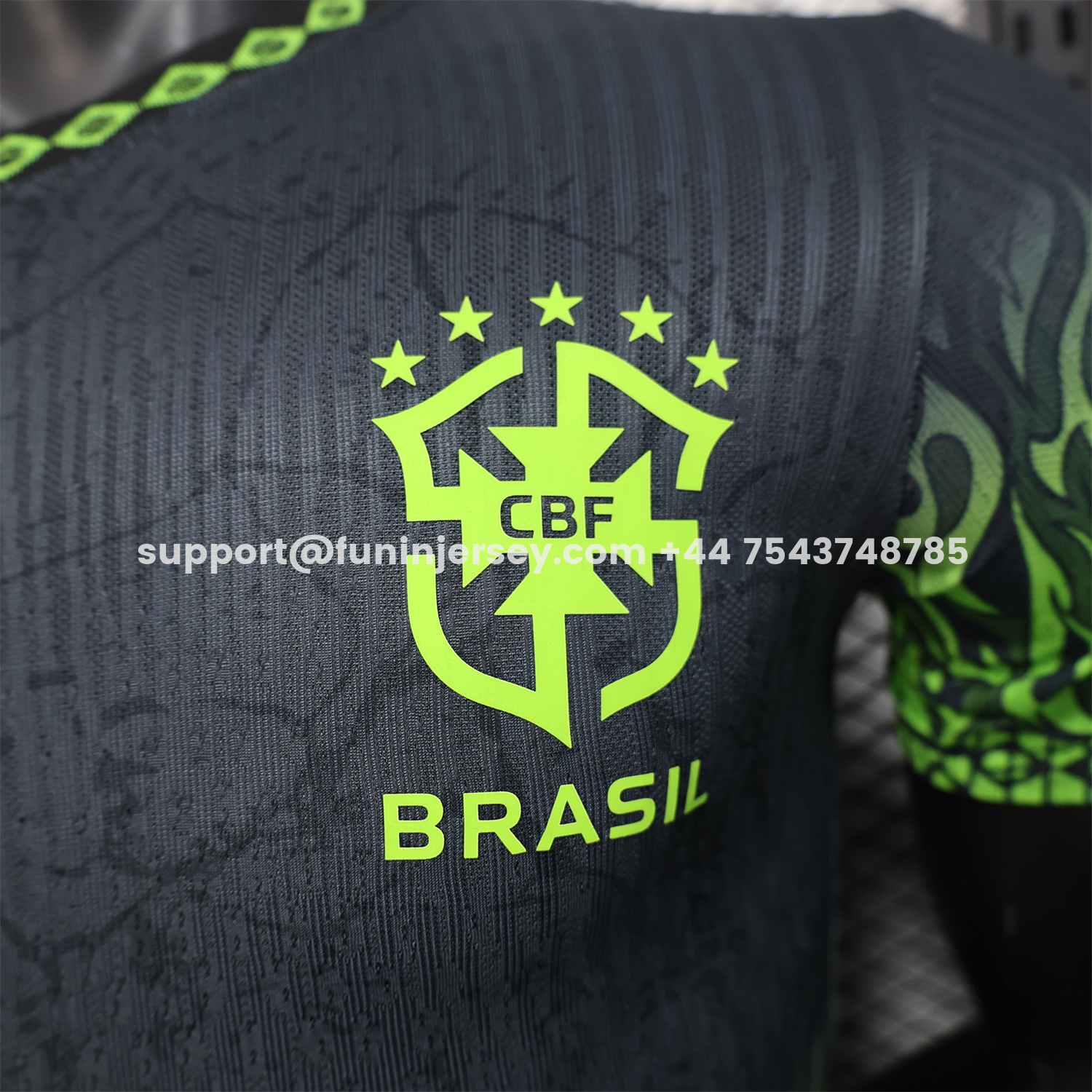 Funinjersey-Brazil 2025 Green Fire Black Special Edition Jersey - Player Version