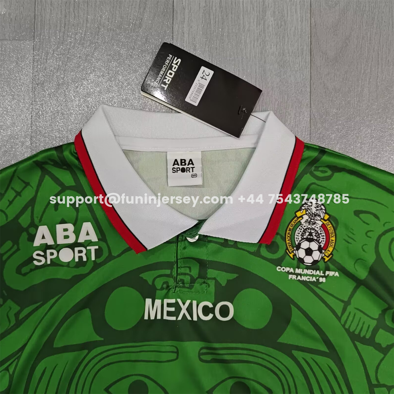 Funinjersey-Retro Mexico 1998 Home Kids Kit