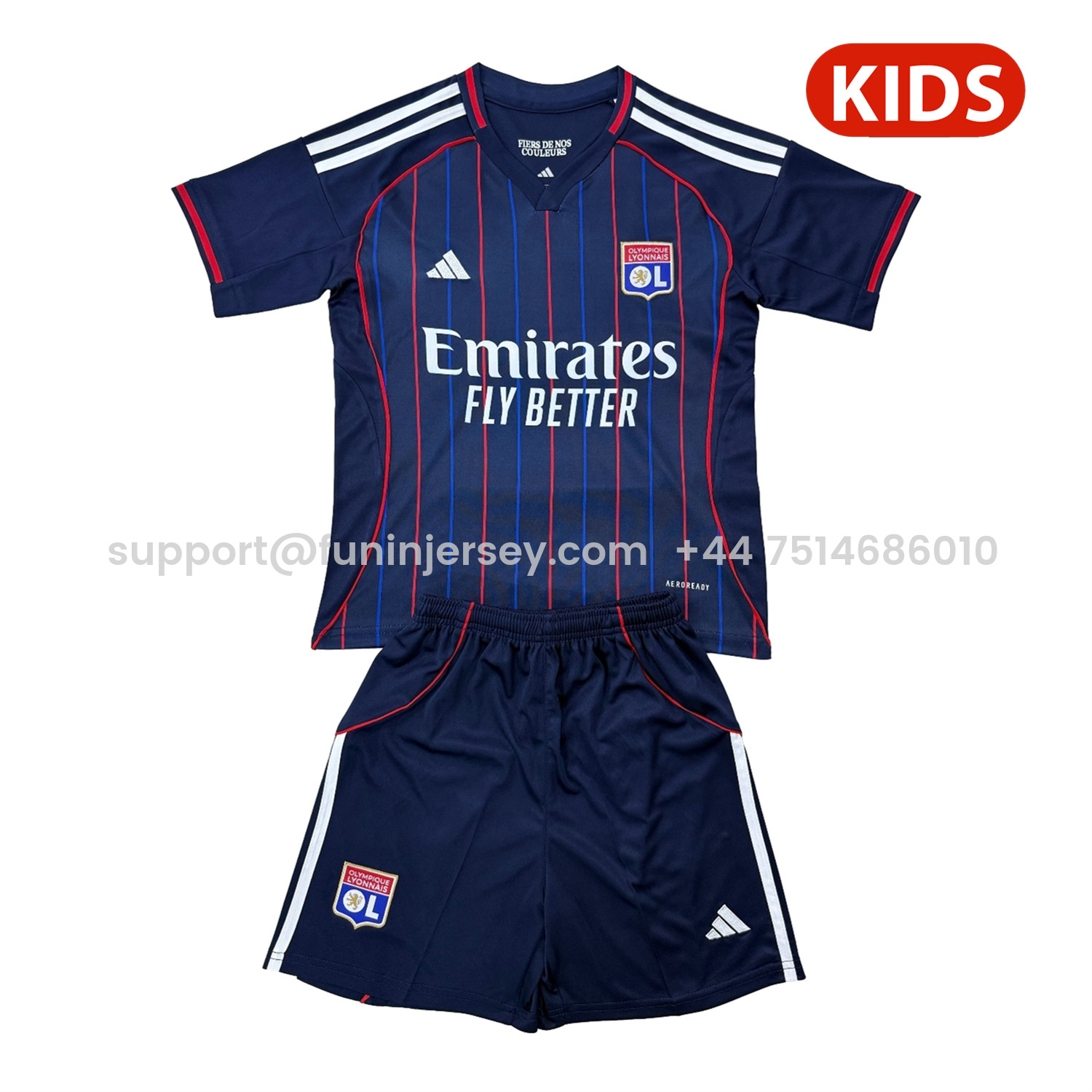Funinjersey-Lyon 25-26 Away Kids Kit
