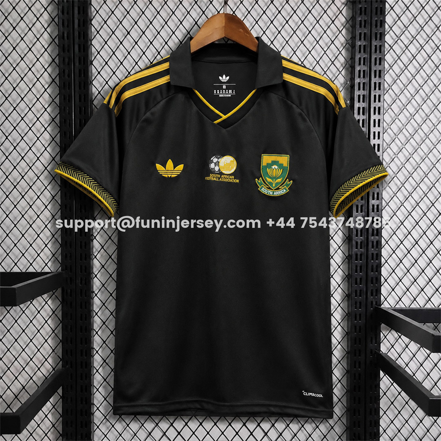 Funinjersey-South Africa 2026 Black With Yellow Accents Special Jersey - Fans Version