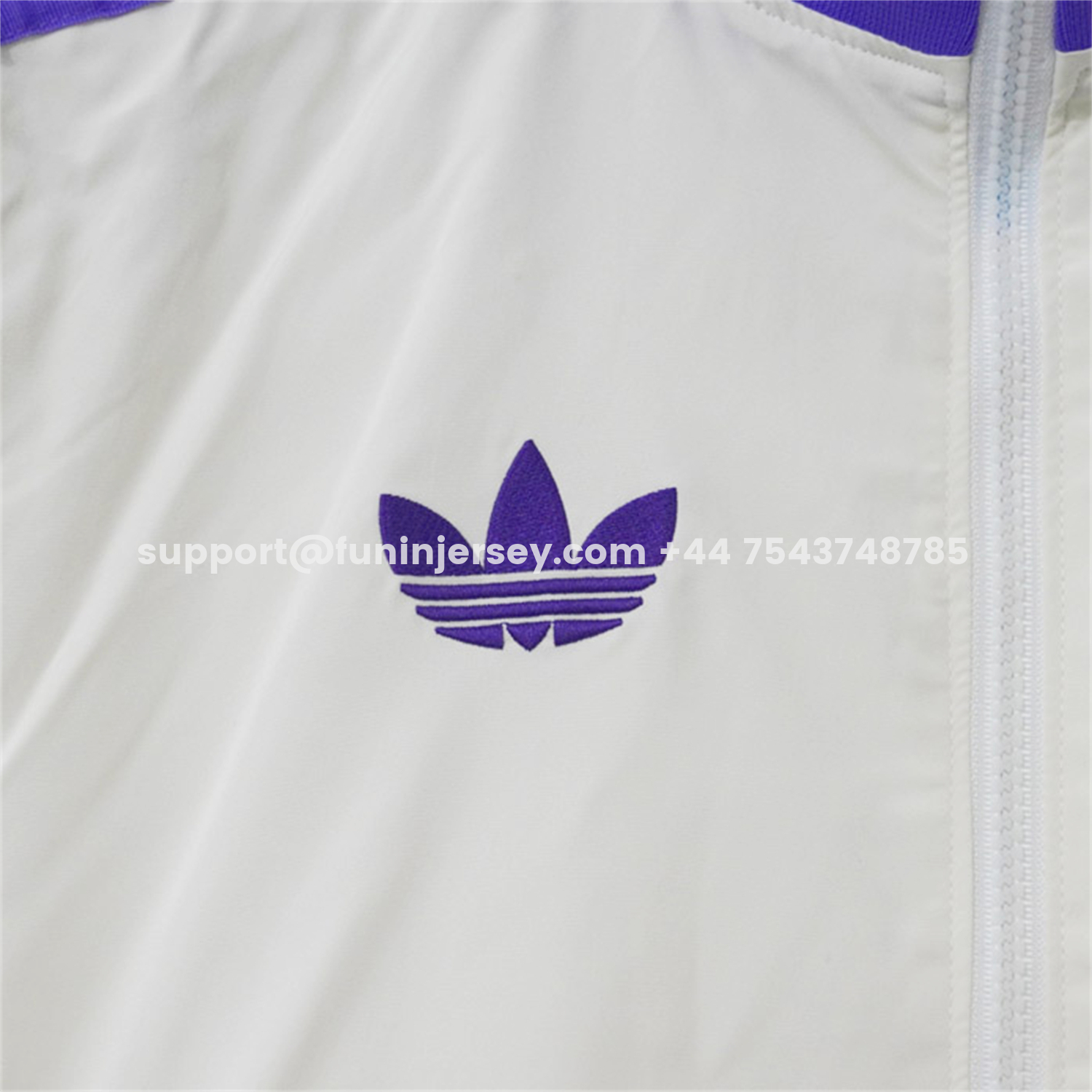 Funinjersey-Retro Real Madrid 2024-25 Windbreaker Jacket - Purple And White