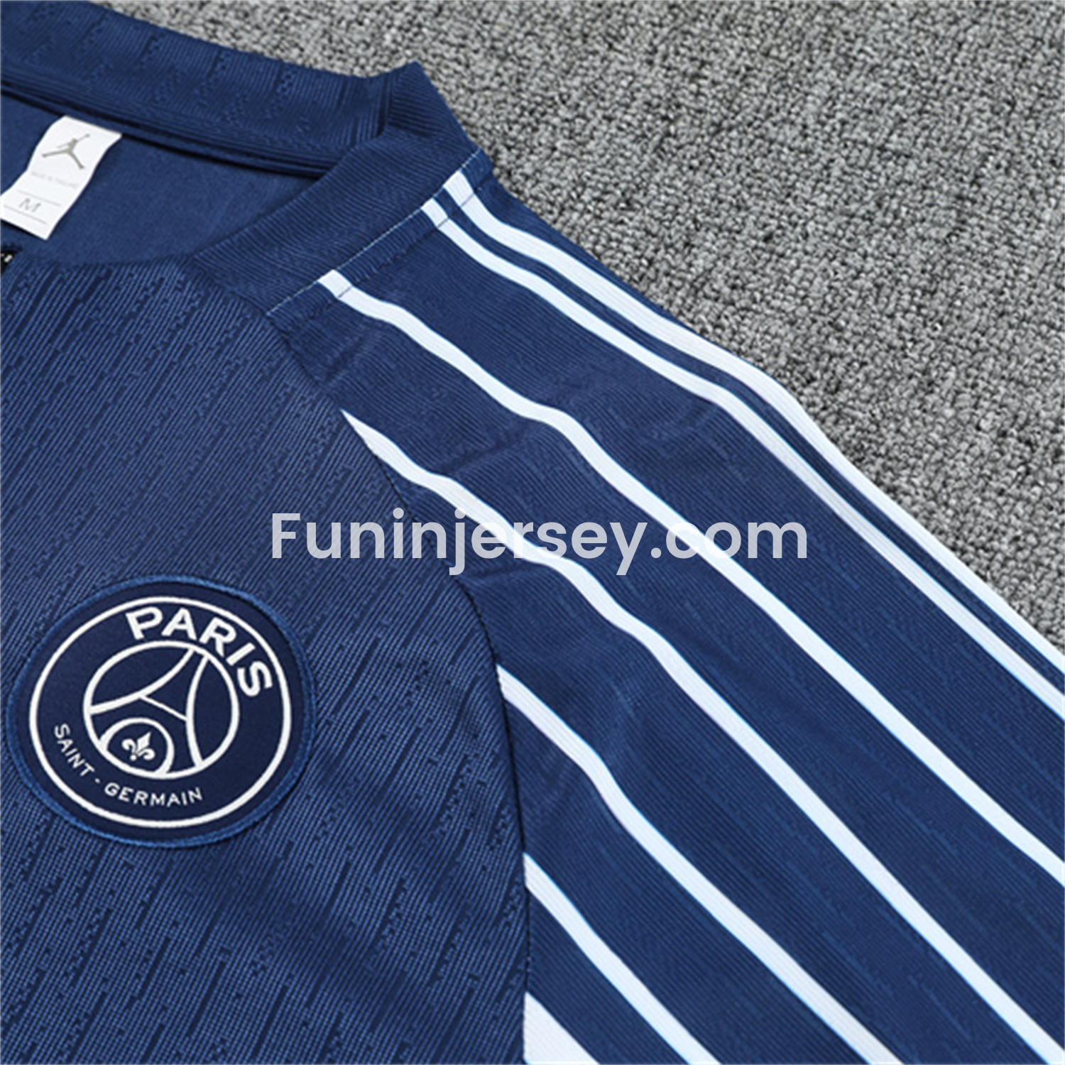 Funinjersey-Paris Saint-Germain PSG 25-26 Long Sleeve Training Set - JD White Wing Royal Blue Top and Pants