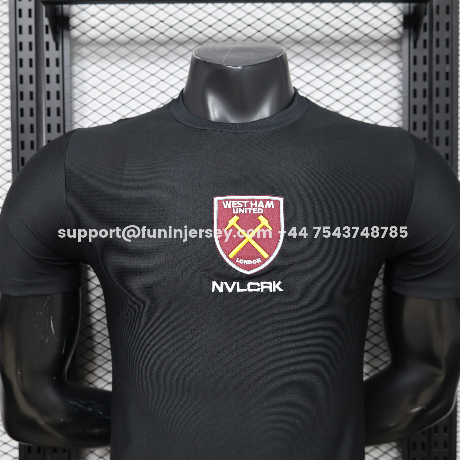 Funinjersey-West Ham United 26-27 Retro Casual Style Black Polo Jersey - Player Version