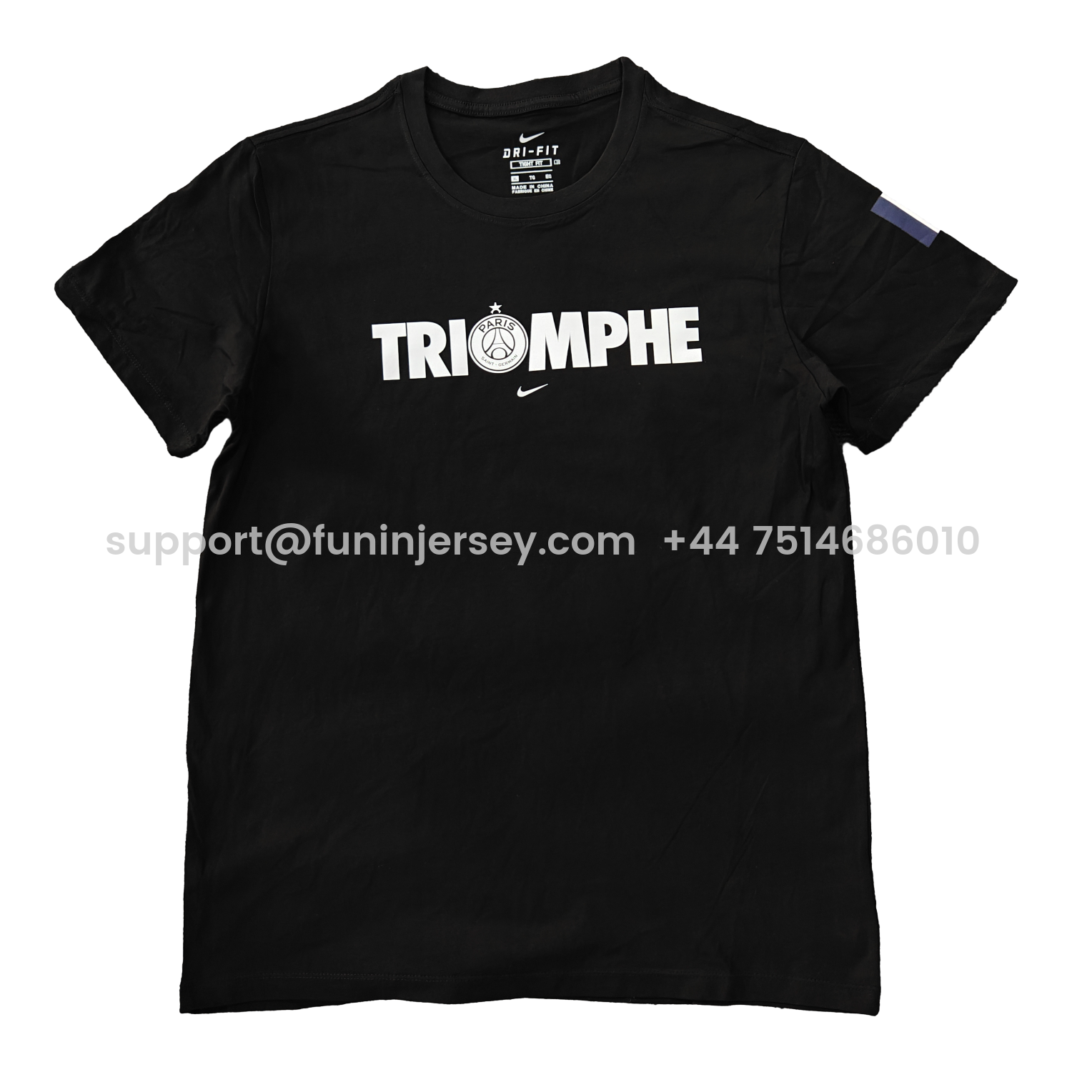 Funinjersey-Paris Saint-Germain PSG 2025 Champions League Commemorative Black T-shirt