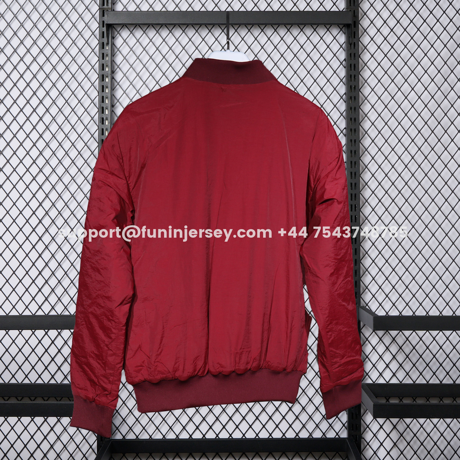 Funinjersey-Arsenal 25-26 Double Sided Reversible Windbreaker - Black & Red