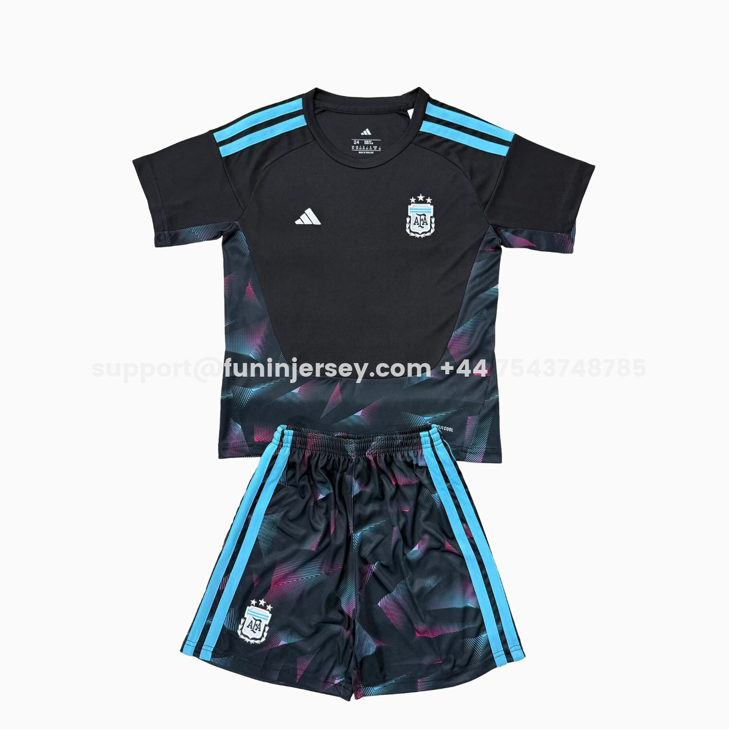 Funinjersey-Argentina 2026 Goalkeeper Black Without Chest Patch Men's Adult Jersey Set - Fans Version