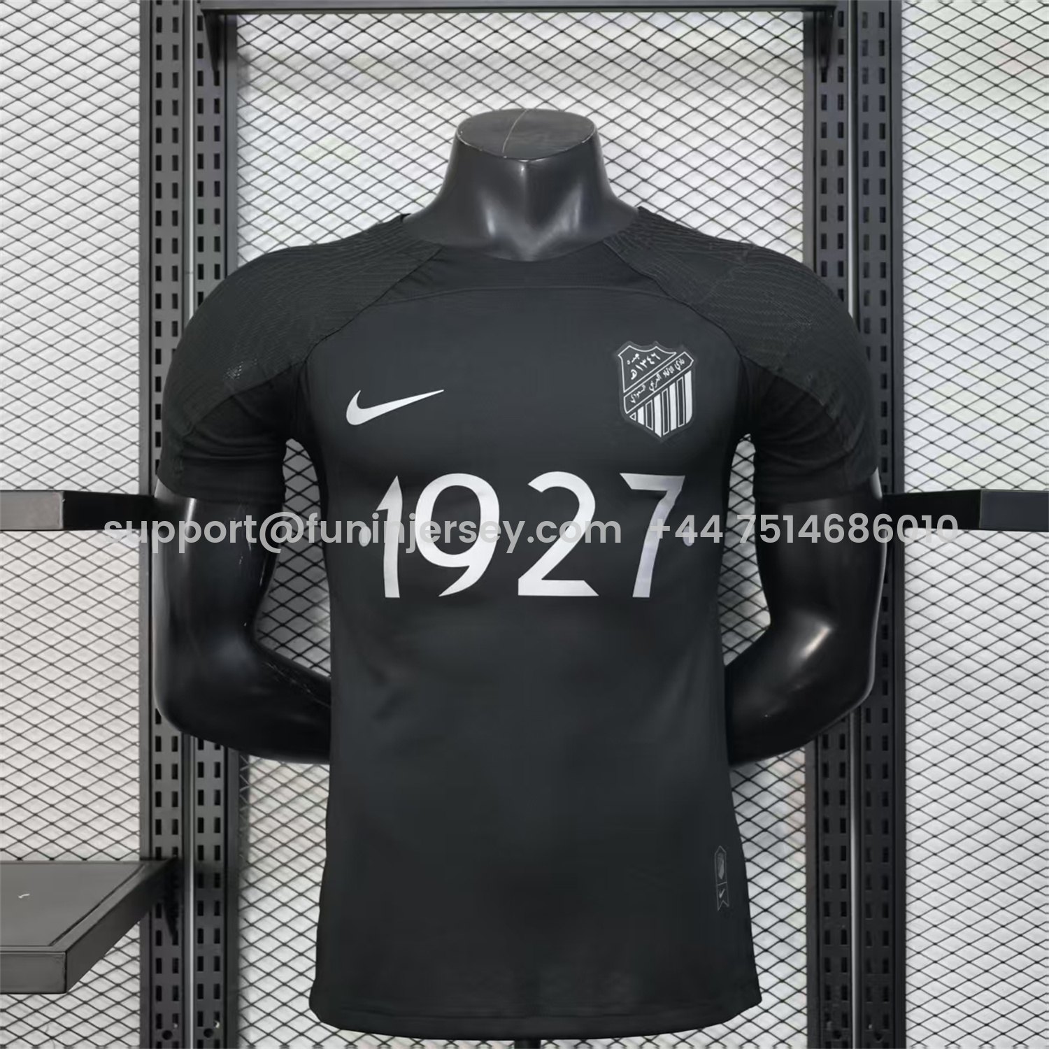 Funinjersey-Al Ittihad Jeddah United 25-26 Silver 1927 Anniversary Black Jersey - Player Version