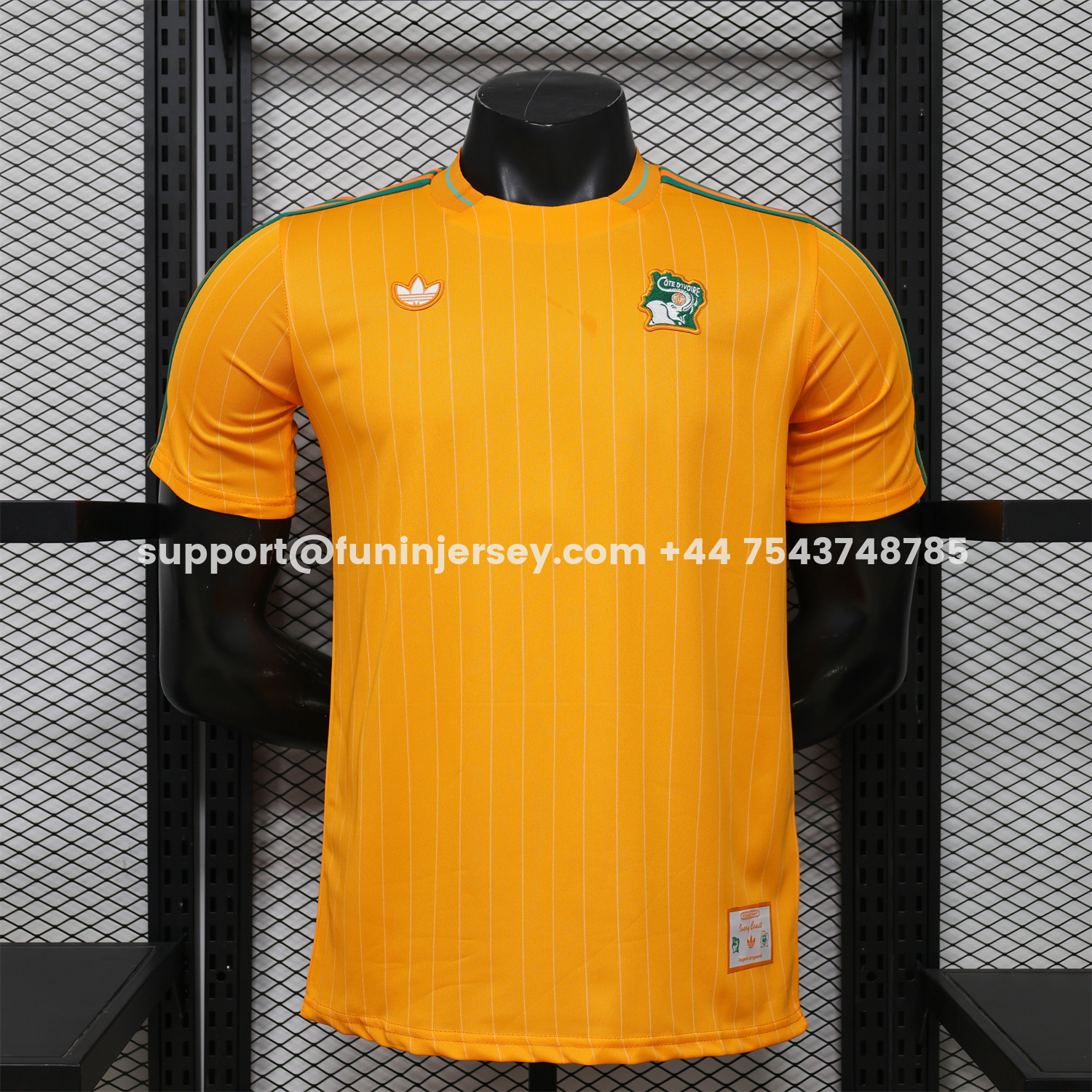 Funinjersey-Ivory Coast 2026 Terrace Icon Retro Casual Style Orange Jersey - Player Version