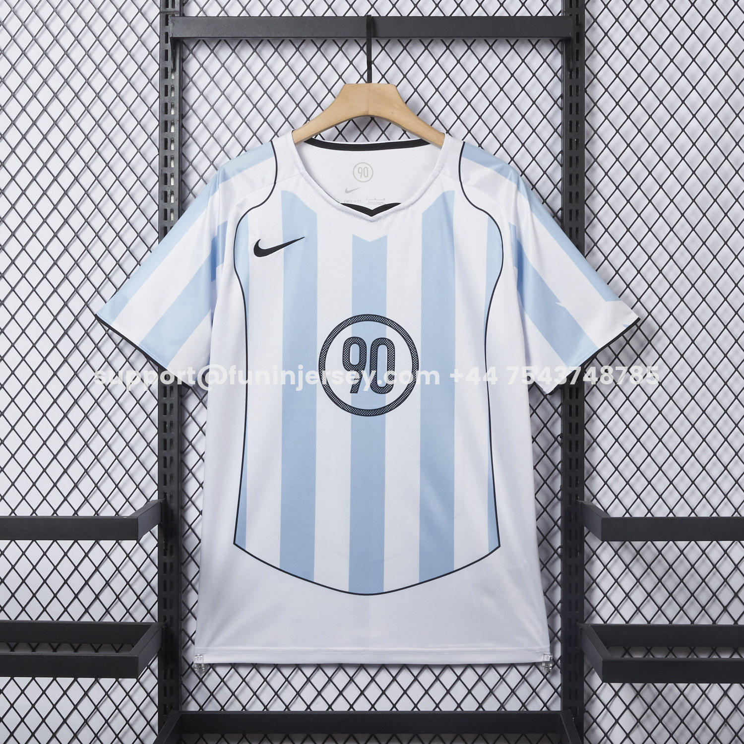 Funinjersey-Argentina 25-26 Retro Style Total 90 Blue White Jersey - Fans Version