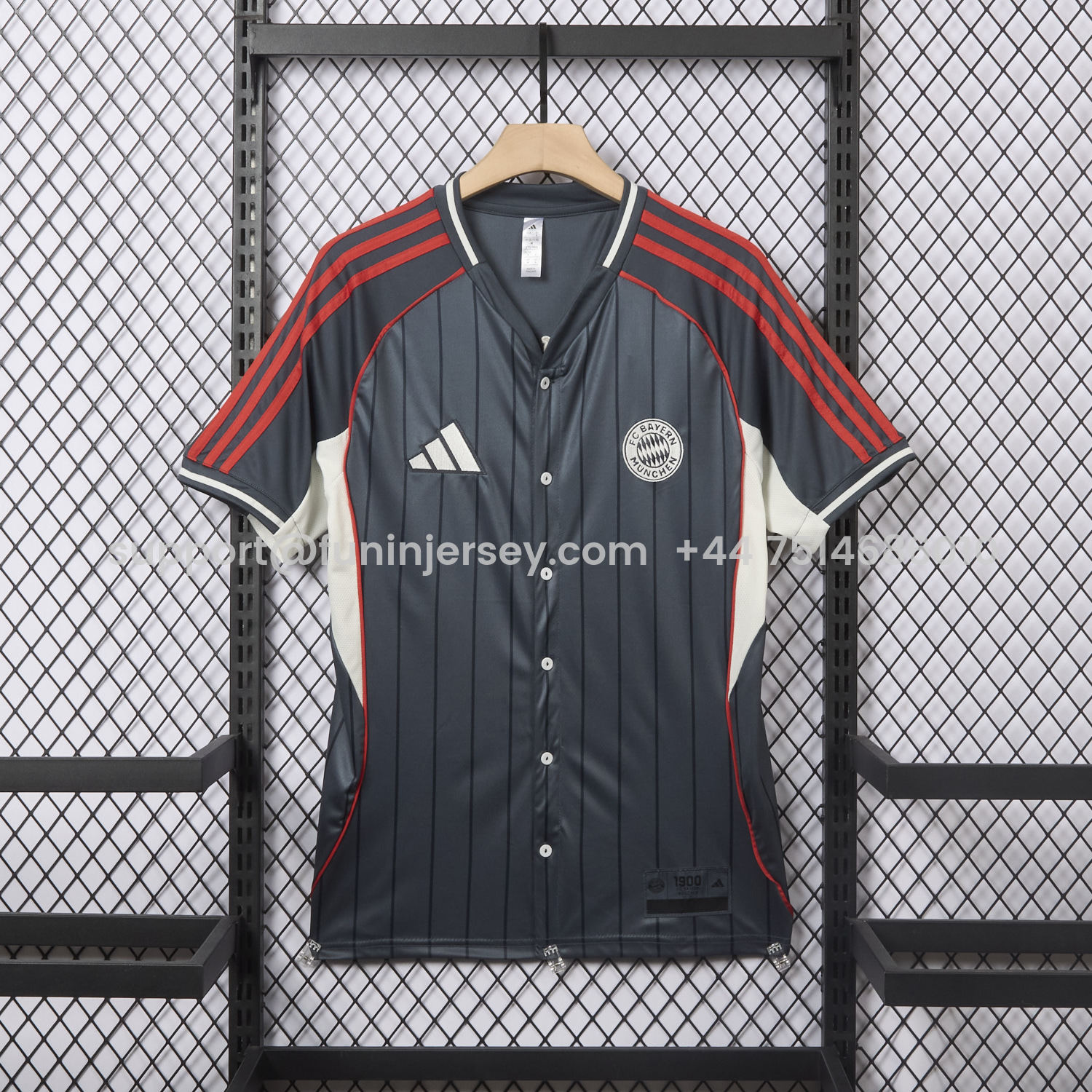 Funinjersey-Bayern Munich 25-26 Deep Grey Baseball Jersey