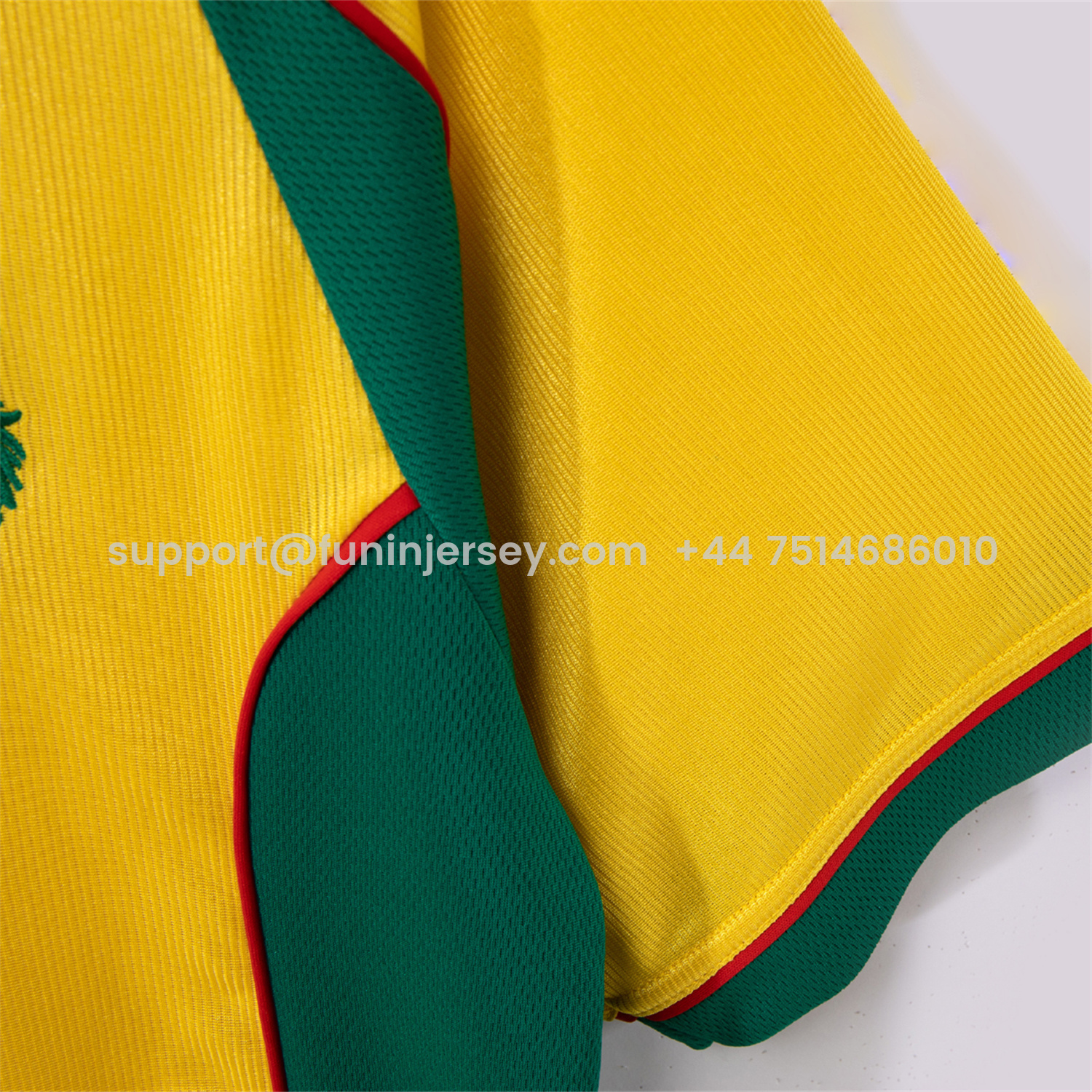 Funinjersey-Retro Cameroon 1998-99 Away Yellow Jersey