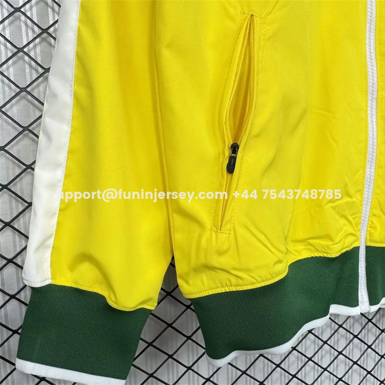 Funinjersey-Retro Brazil 2010 Home Yellow Windbreaker