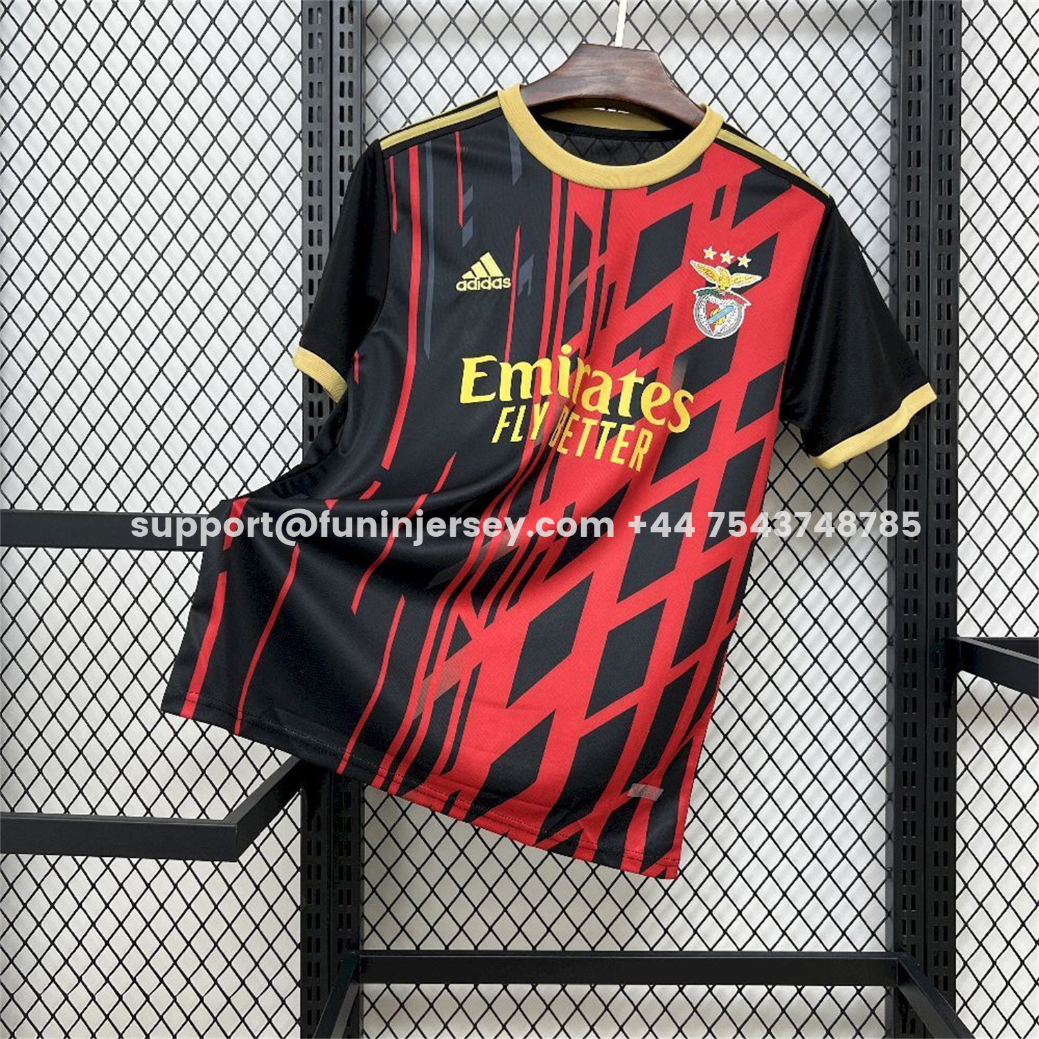 Funinjersey-Benfica 25-26 Red And Black Jersey - Fans Version
