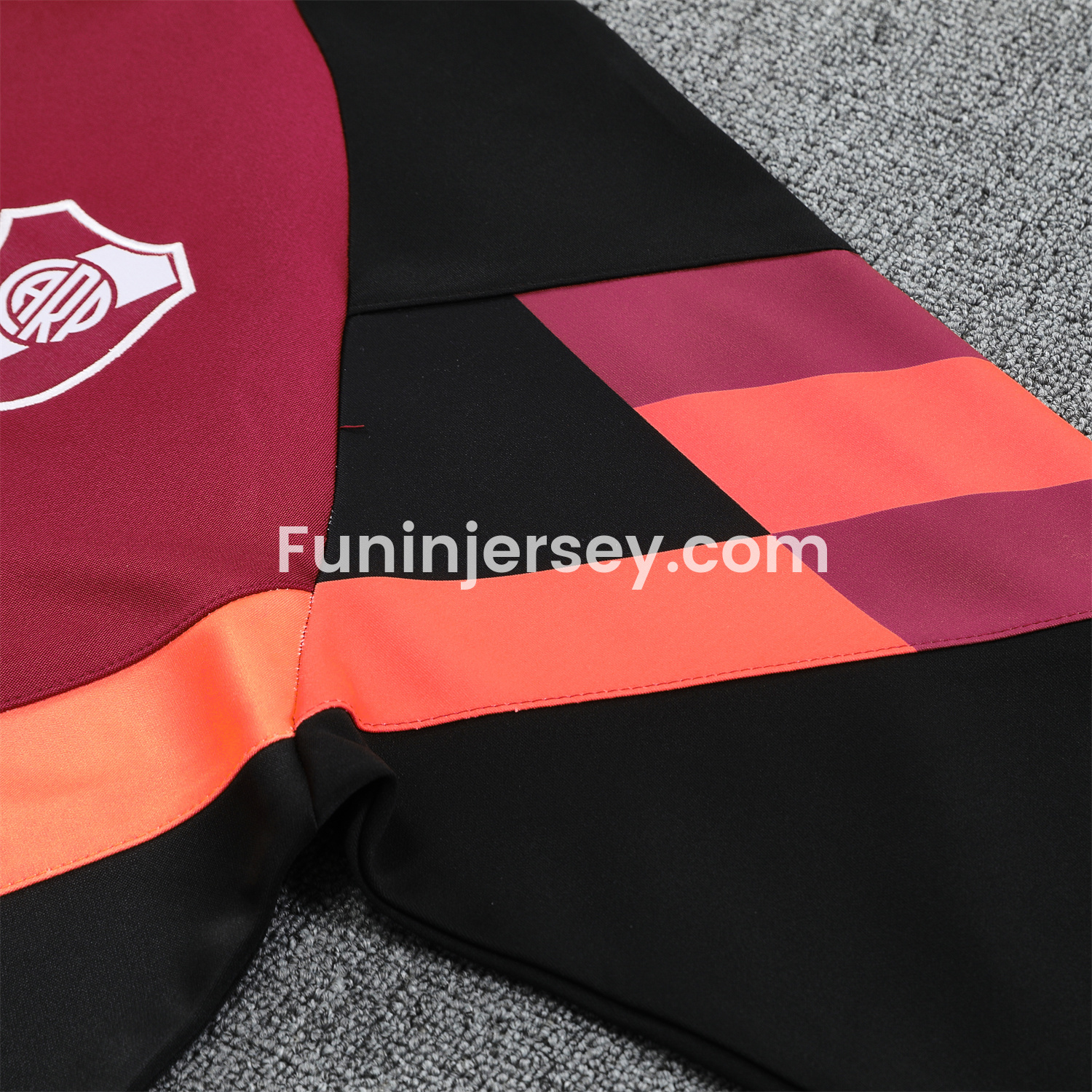 Funinjersey-River Plate 25-26 Terrace Jacket Training Tracksuit - Deep Red Jackets & Black Pants