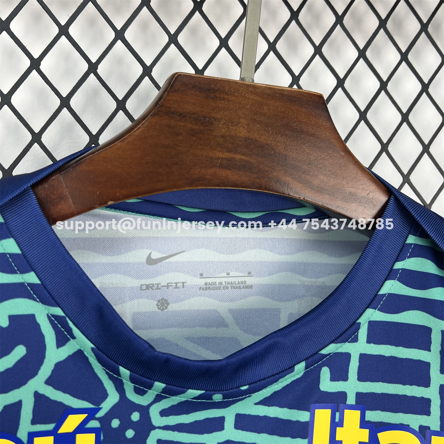FUN-Funinjersey-Retro Brazil 2024 Blue Pre-Match Training Jersey - Fans Version