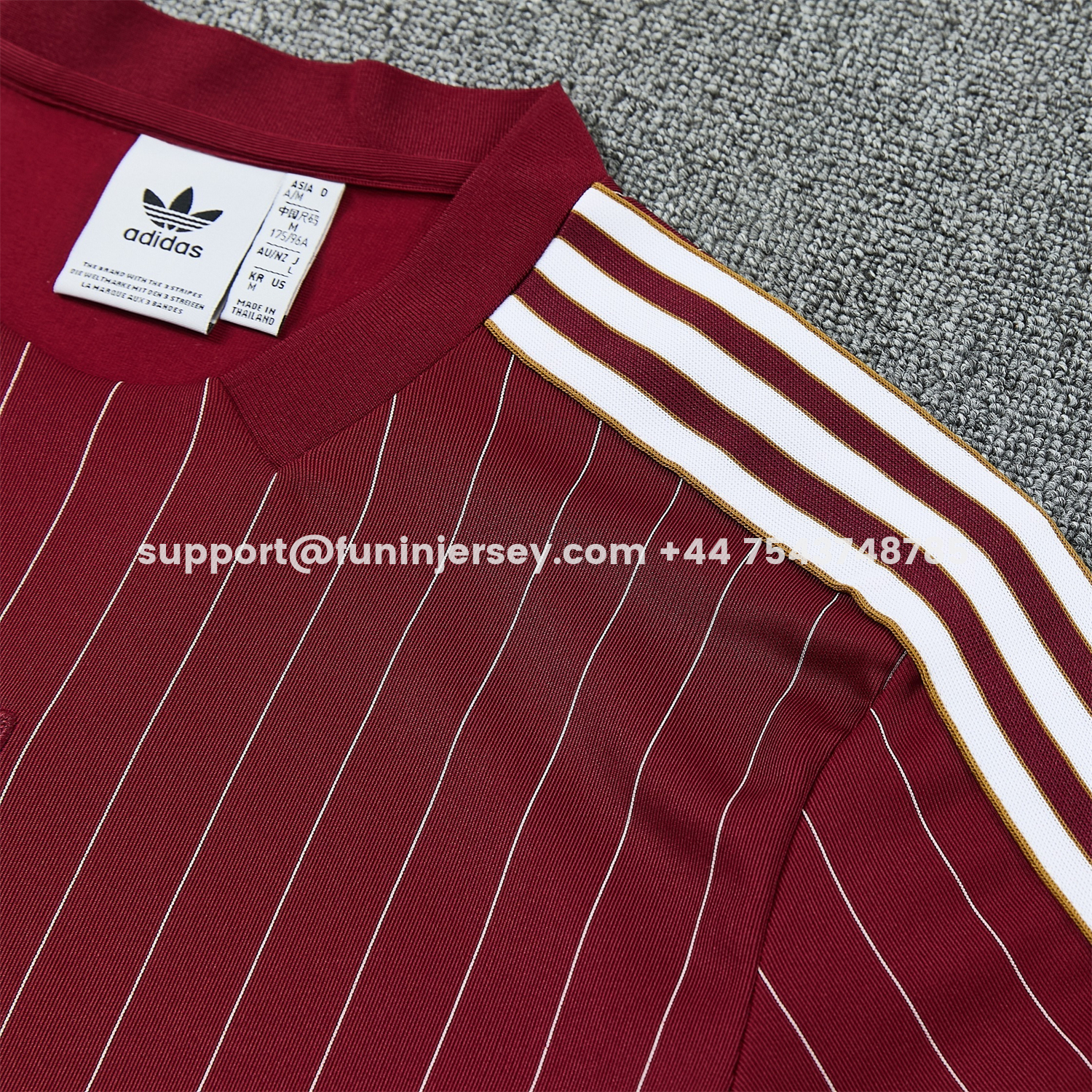 Funinjersey-Arsenal 25-26 Retro Style Short-Sleeve Training Set - Dark Red With White Stripes Top & Pants