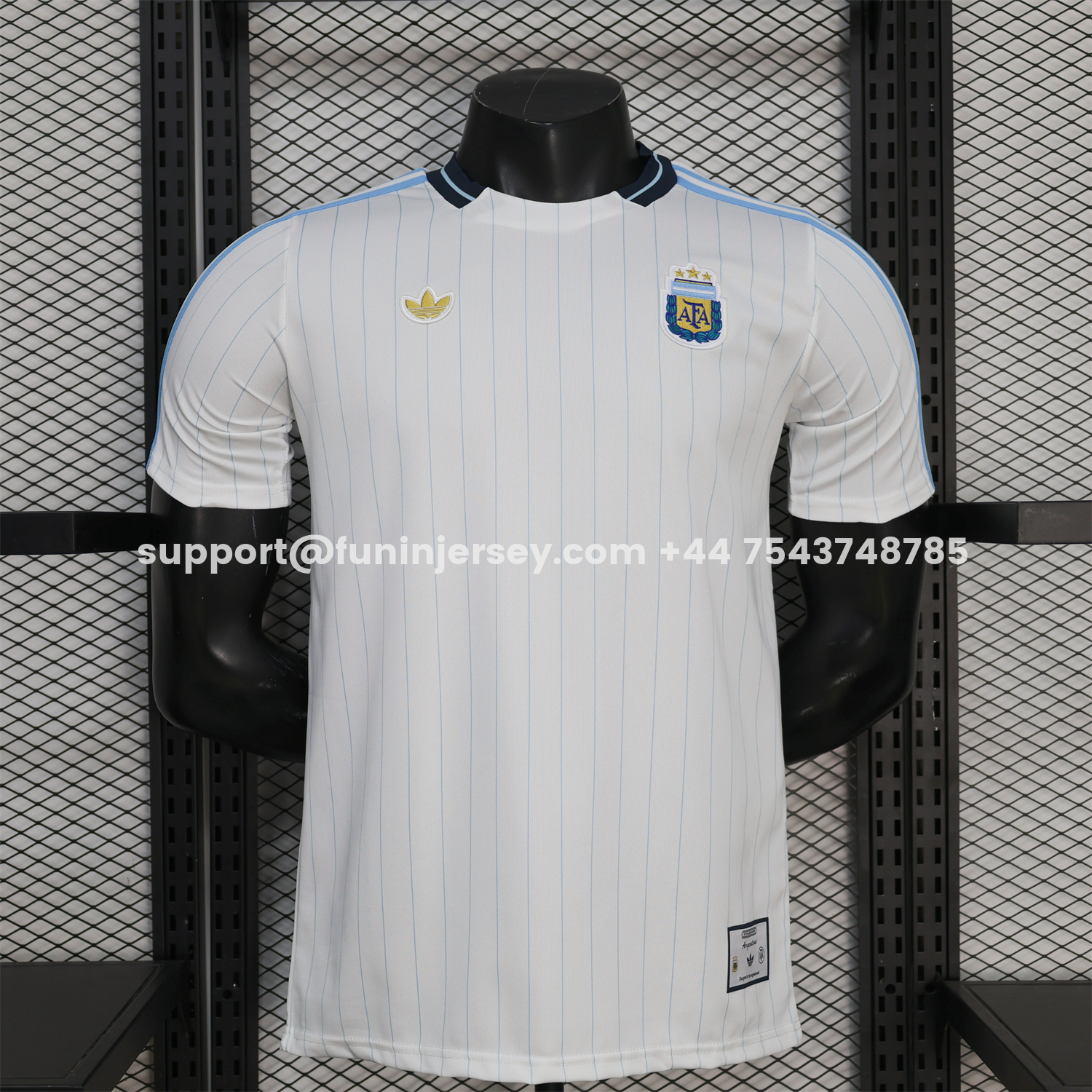 Funinjersey-Argentina 2026 Terrace Icon Retro Casual Style White Jersey - Player Version