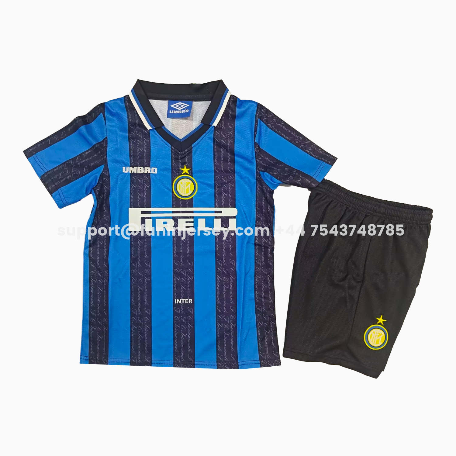 Funinjersey-Retro Inter Milan 1997-98 Home Kids Kit