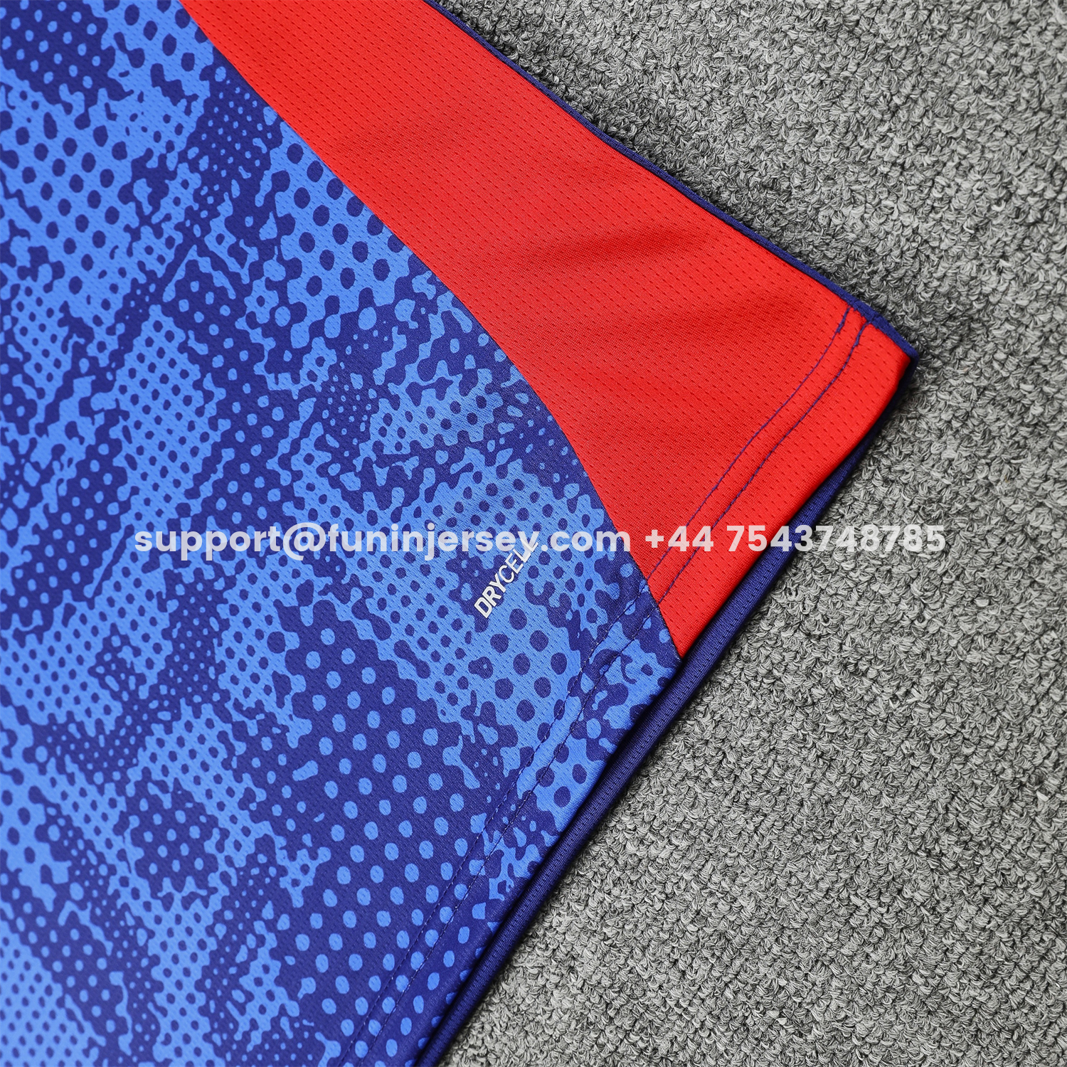 Funinjersey-RB Leipzig 25-26 Vest Training Set - Blue With Red Top & Dark Blue Pants