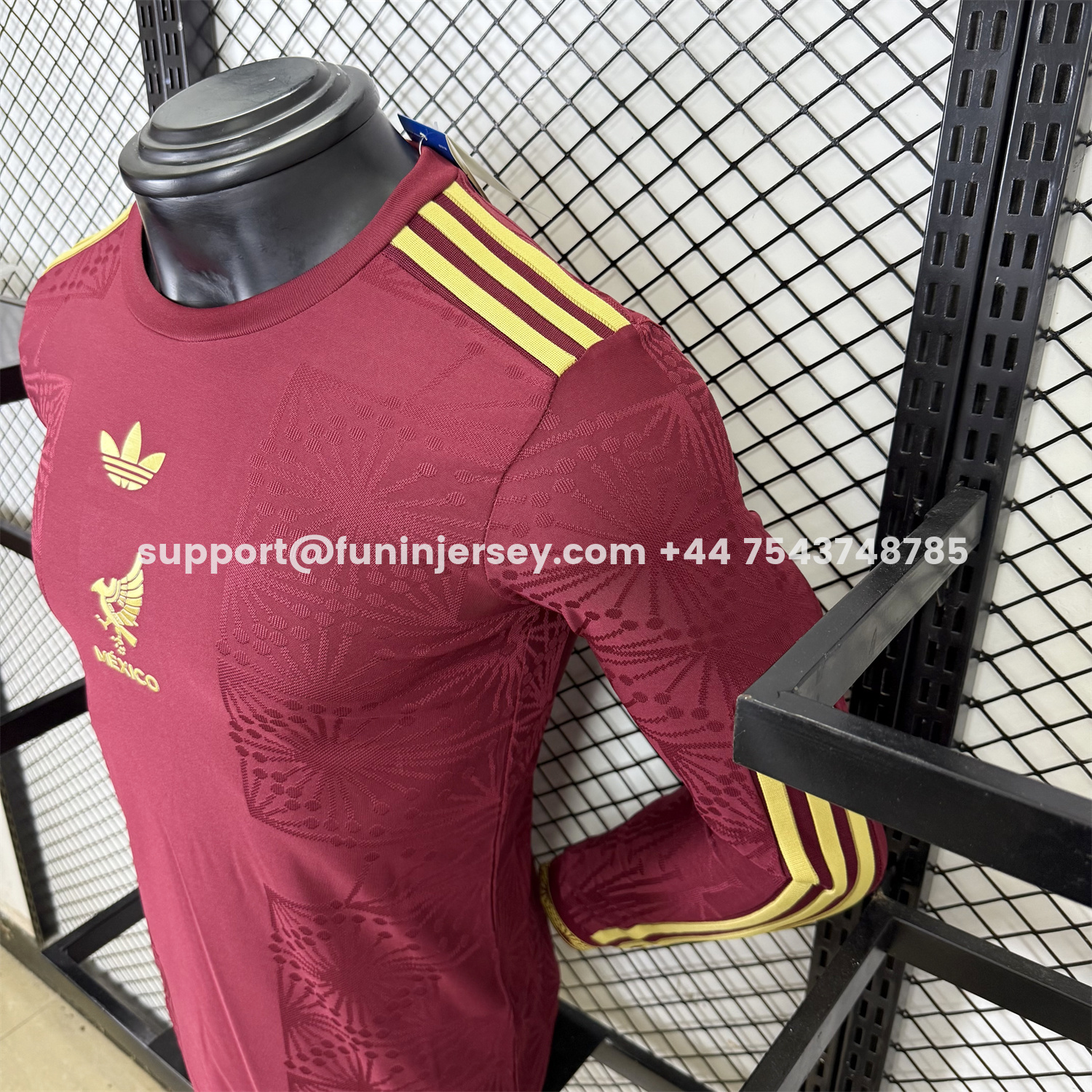 Funinjersey-Mexico 2025 Gold Cup Red Long Sleeves Jersey - Player Version